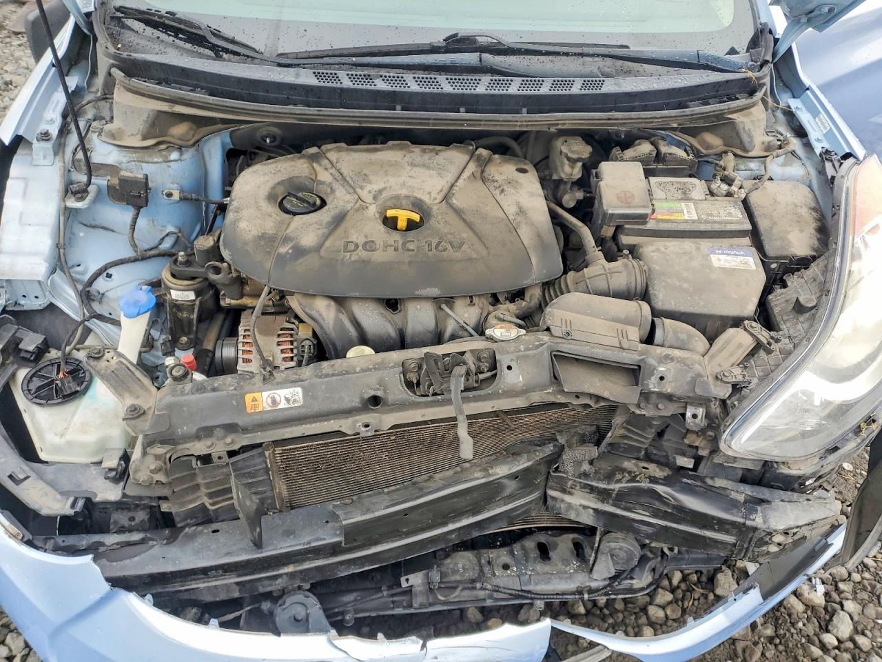 2012 Hyundai Elantra Gls Blue vin: KMHDH4AE7CU237816