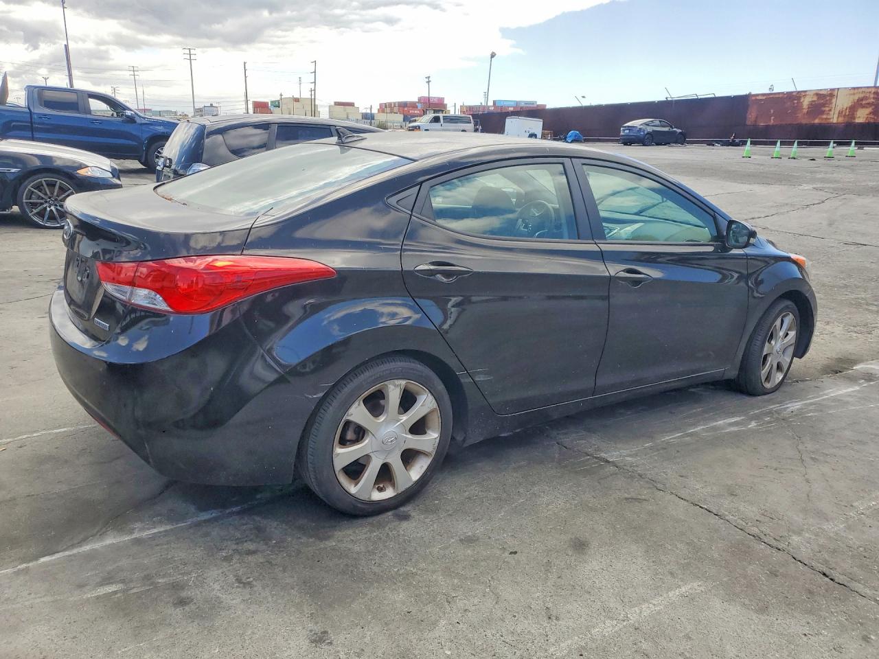 2012 Hyundai Elantra Limited Black vin: KMHDH4AE7CU257063