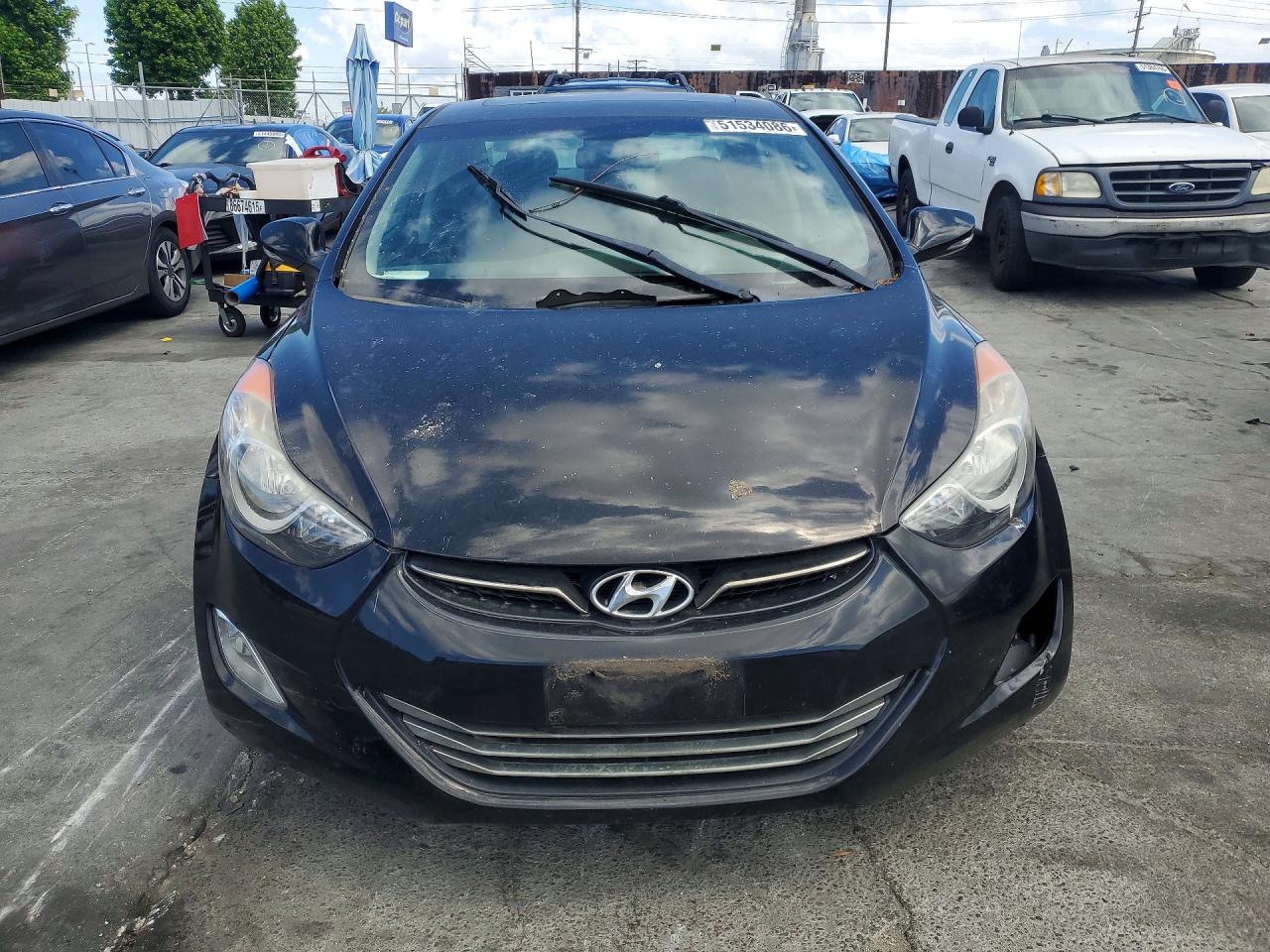 2012 Hyundai Elantra Limited Black vin: KMHDH4AE7CU257063