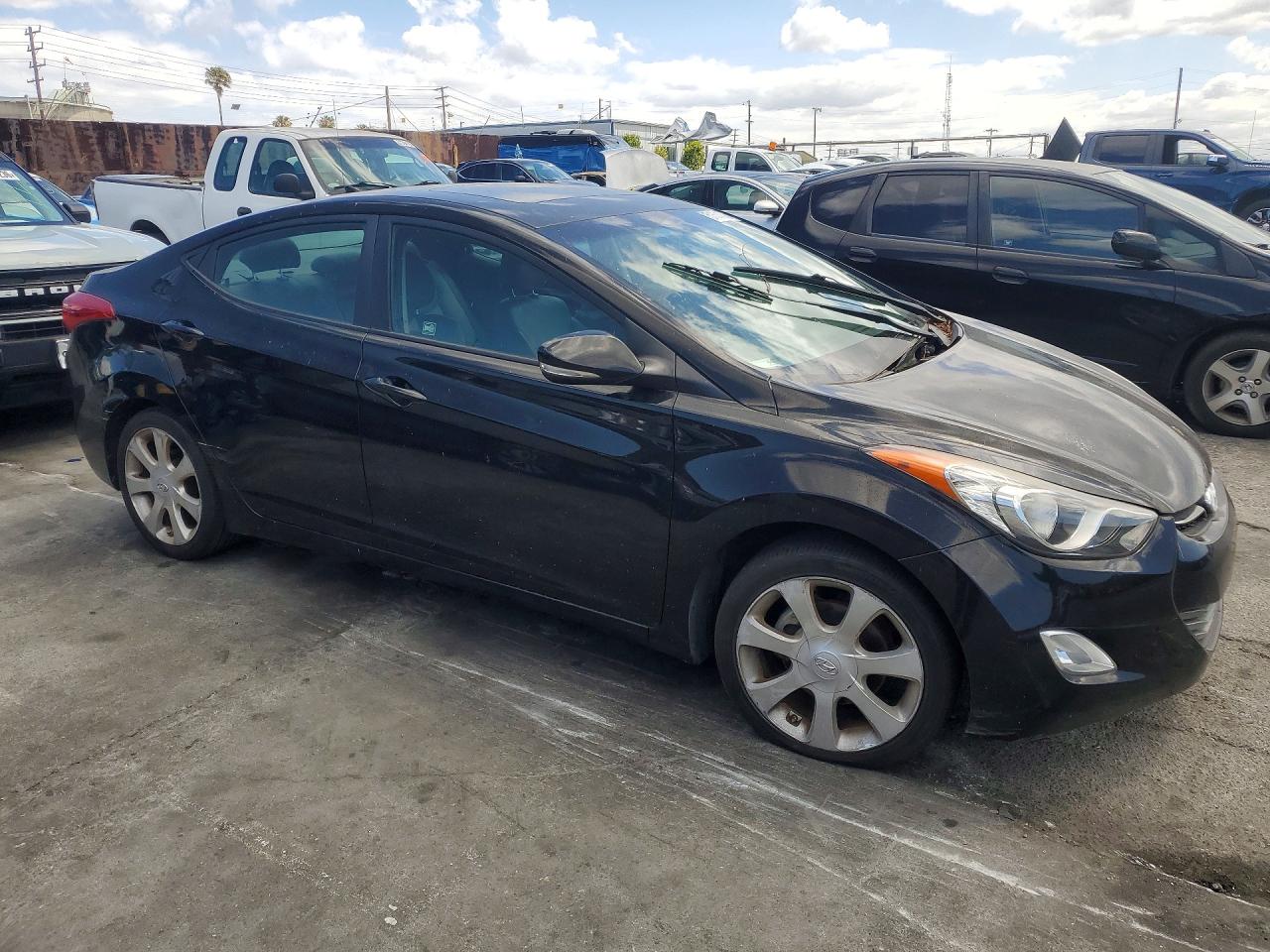 2012 Hyundai Elantra Limited Black vin: KMHDH4AE7CU257063