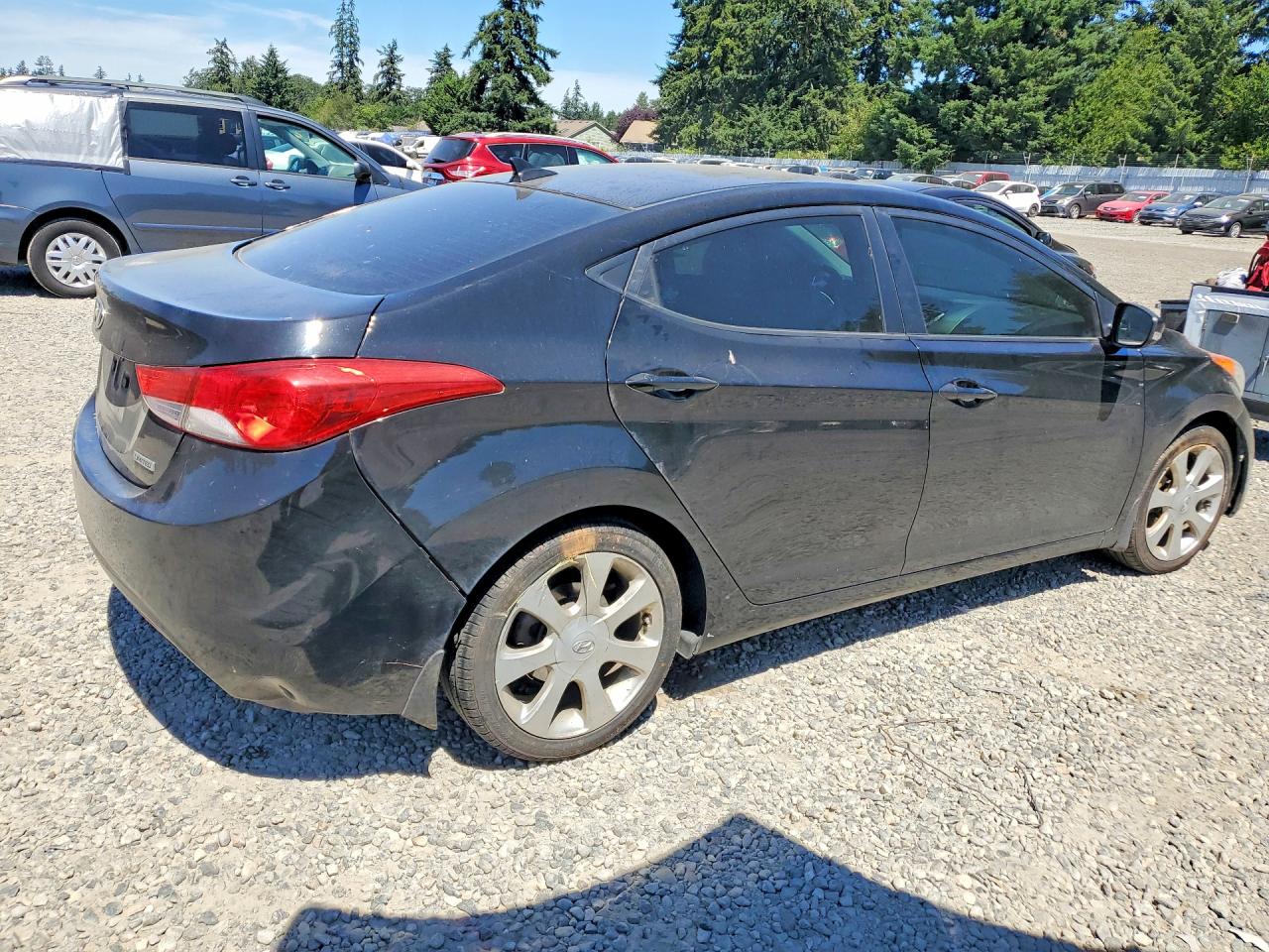 2012 Hyundai Elantra Limited Black vin: KMHDH4AE7CU272033