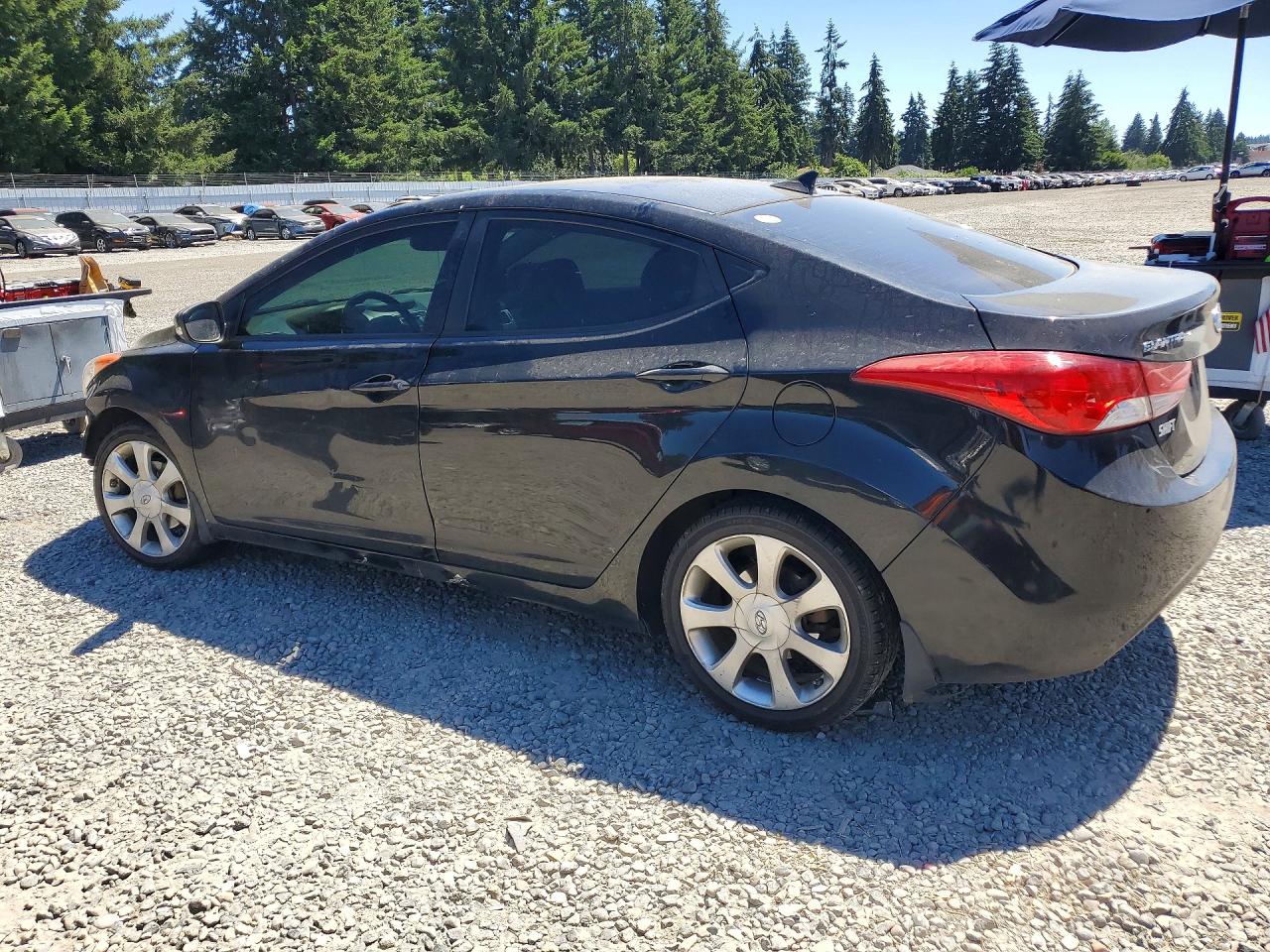 2012 Hyundai Elantra Limited Black vin: KMHDH4AE7CU272033