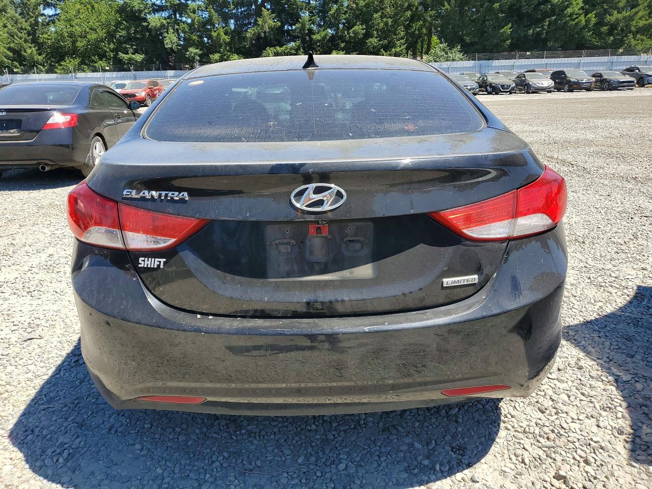 2012 Hyundai Elantra Limited Black vin: KMHDH4AE7CU272033