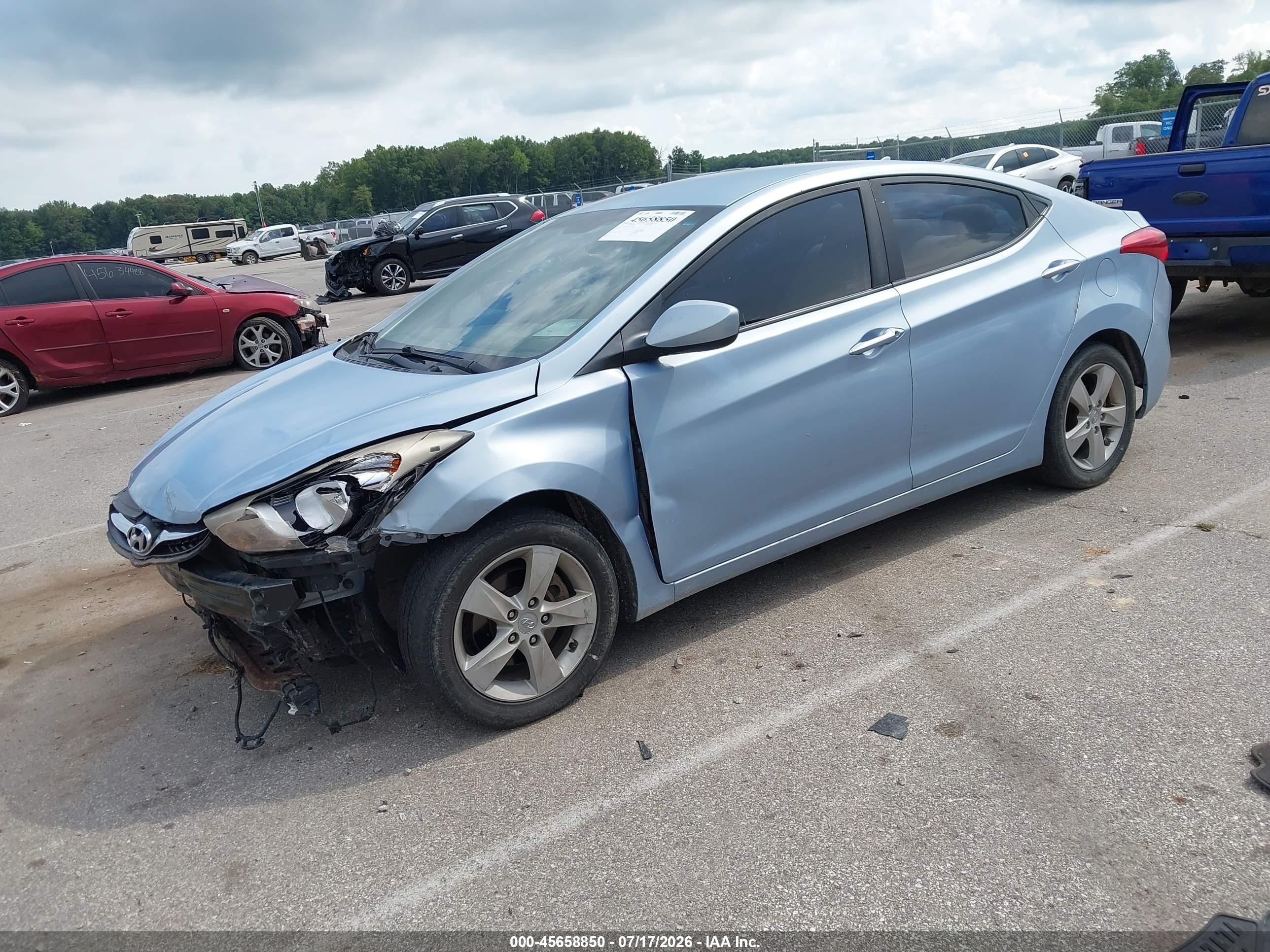 2012 Hyundai Elantra Gls (ulsan Plant) Blue vin: KMHDH4AE7CU272582
