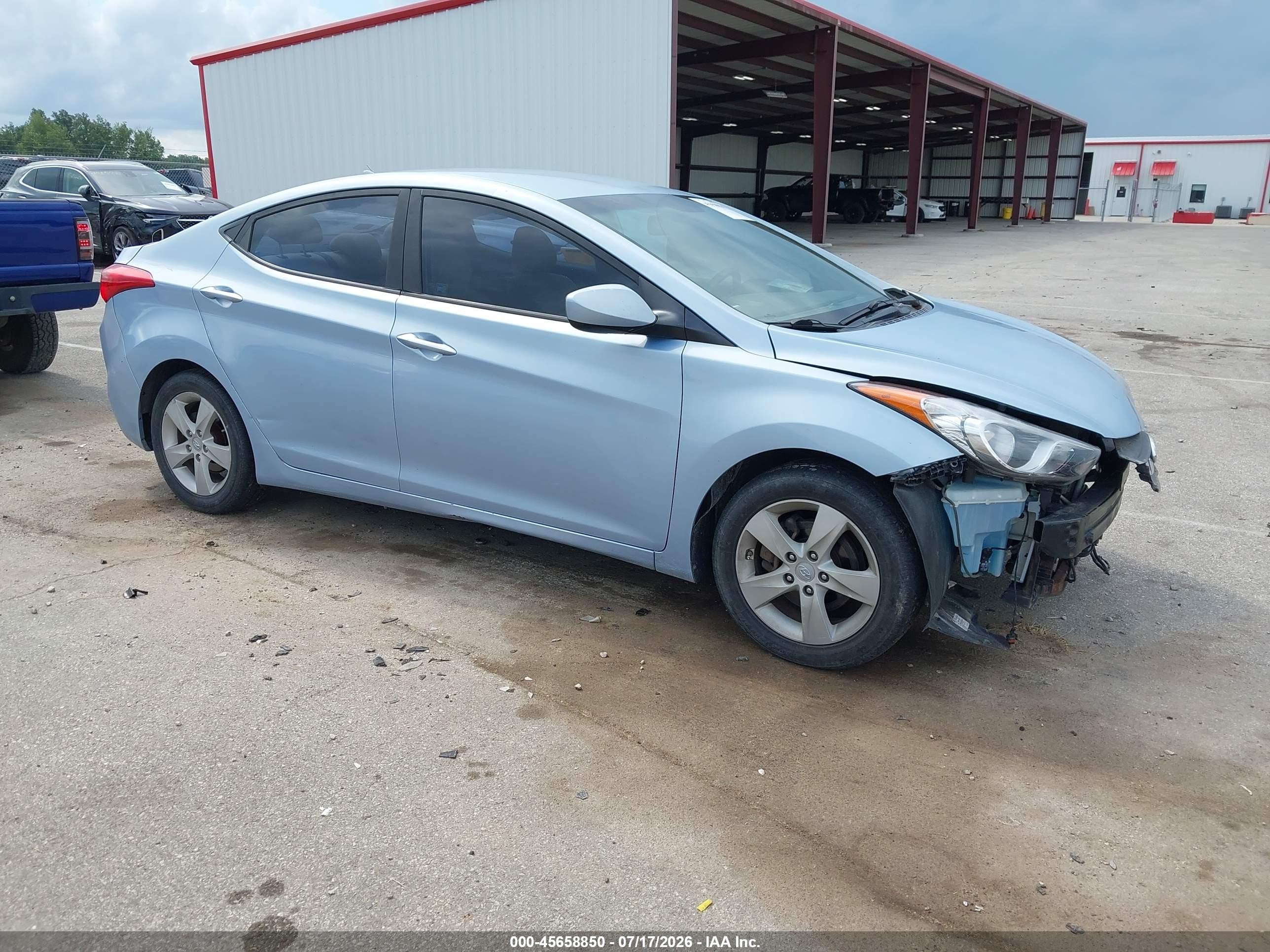 2012 Hyundai Elantra Gls (ulsan Plant) Blue vin: KMHDH4AE7CU272582