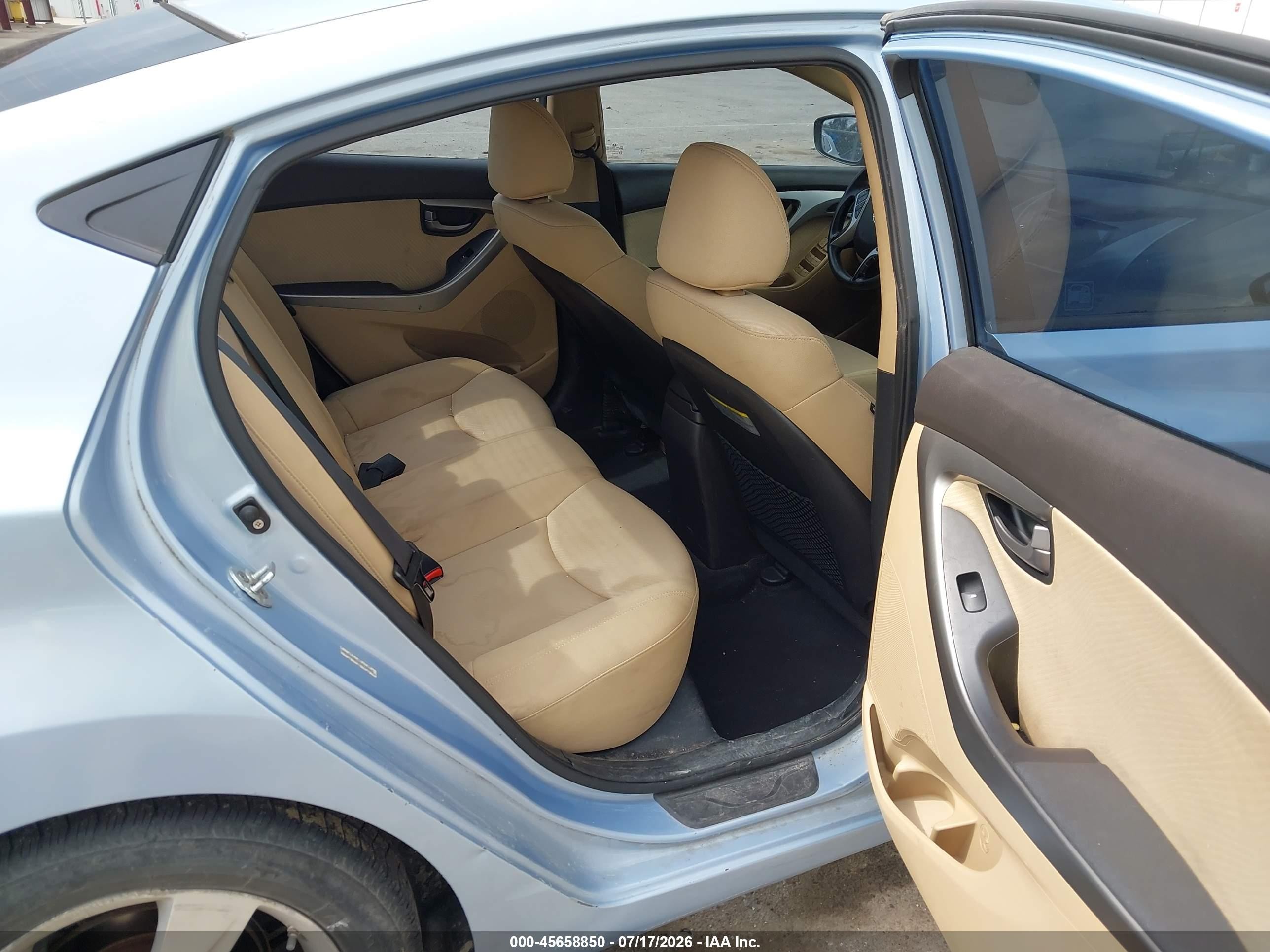 2012 Hyundai Elantra Gls (ulsan Plant) Blue vin: KMHDH4AE7CU272582