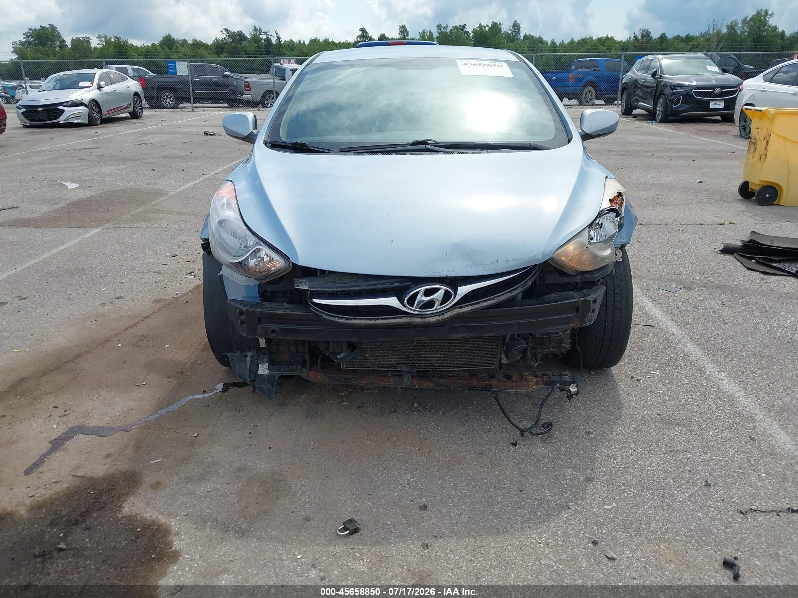 2012 Hyundai Elantra Gls (ulsan Plant) Blue vin: KMHDH4AE7CU272582