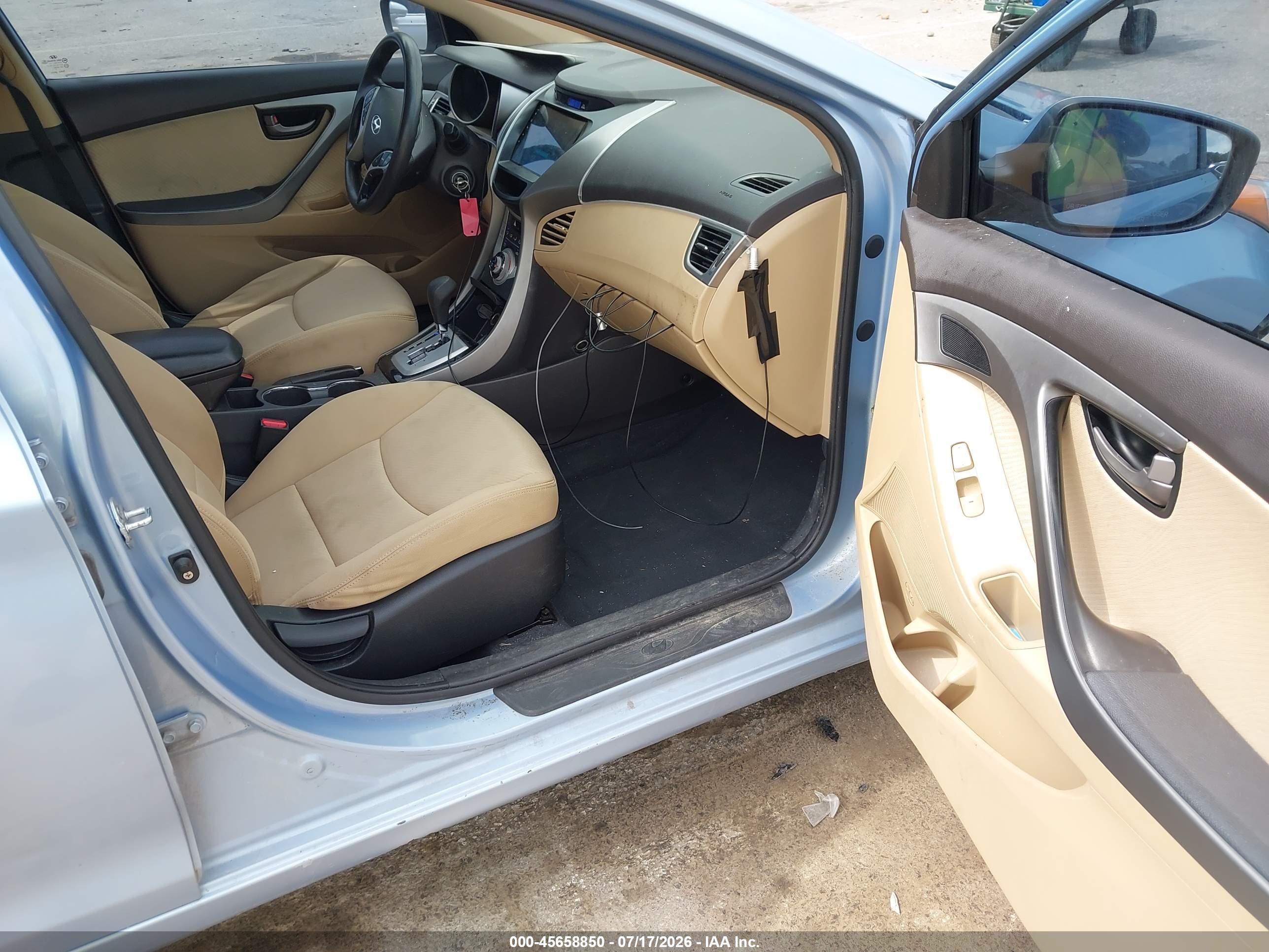 2012 Hyundai Elantra Gls (ulsan Plant) Blue vin: KMHDH4AE7CU272582