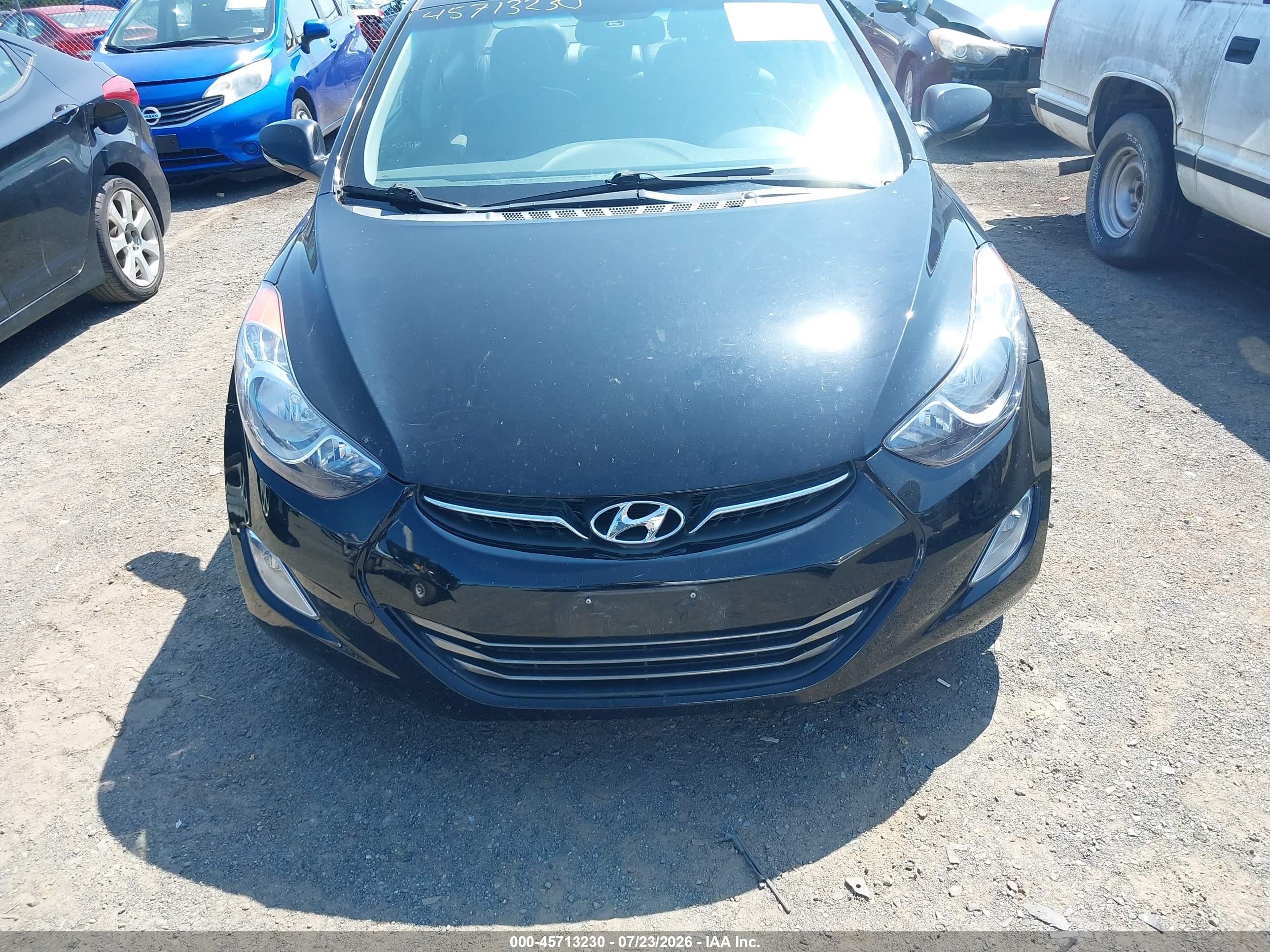2012 Hyundai Elantra Limited (ulsan Plant) Black vin: KMHDH4AE7CU285851