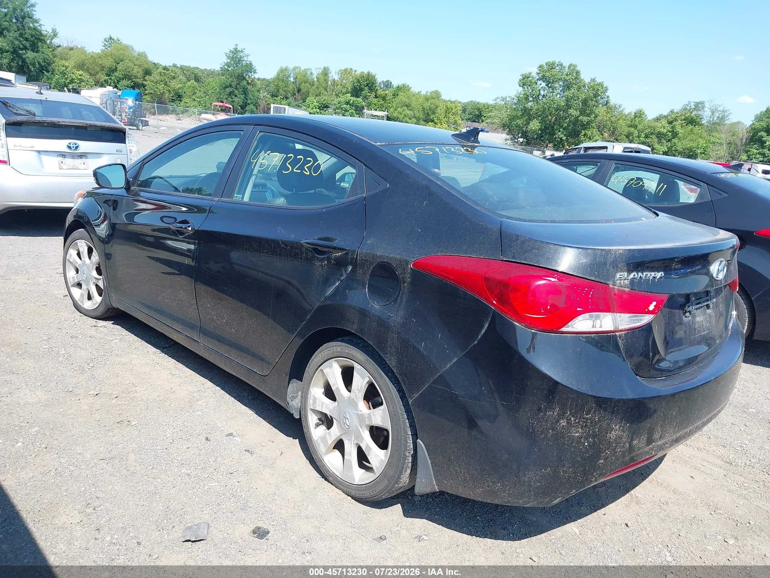 2012 Hyundai Elantra Limited (ulsan Plant) Black vin: KMHDH4AE7CU285851
