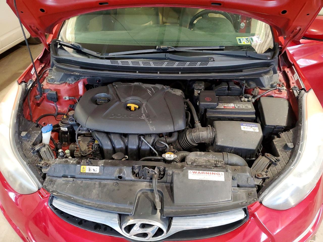 2012 Hyundai Elantra Gls Red vin: KMHDH4AE7CU289236
