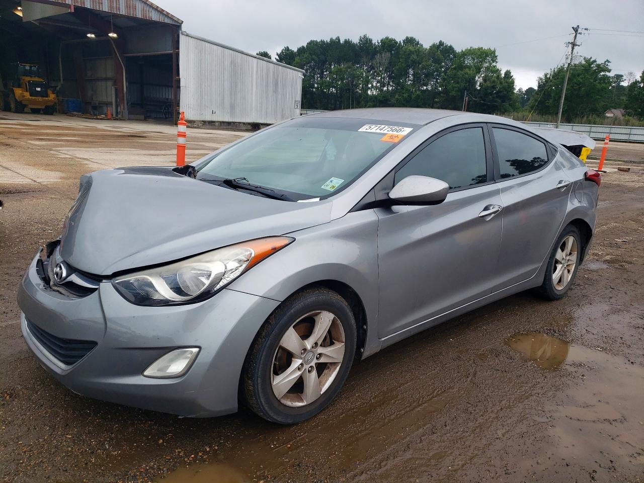 2012 Hyundai Elantra Gls Gray vin: KMHDH4AE7CU290001