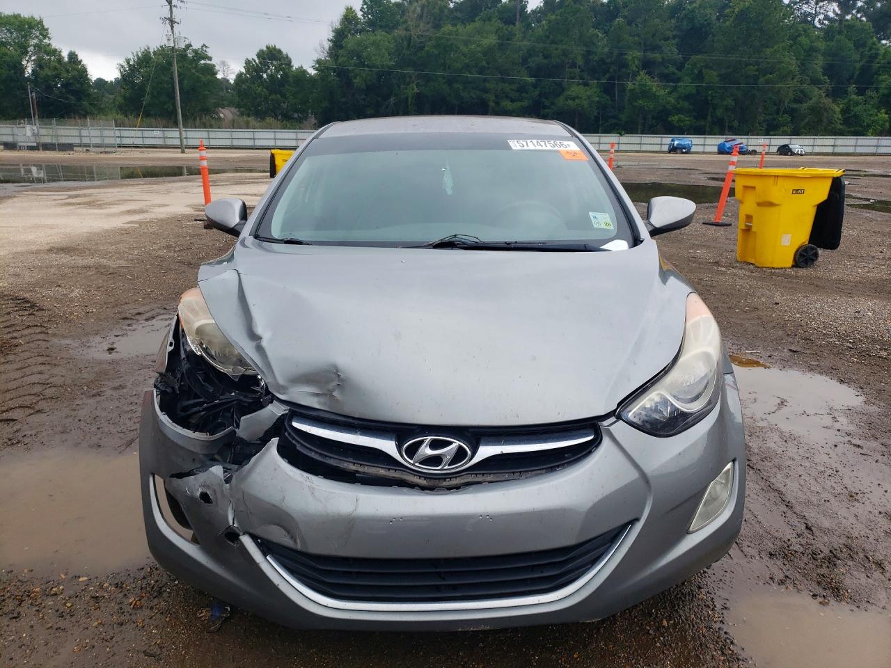 2012 Hyundai Elantra Gls Gray vin: KMHDH4AE7CU290001