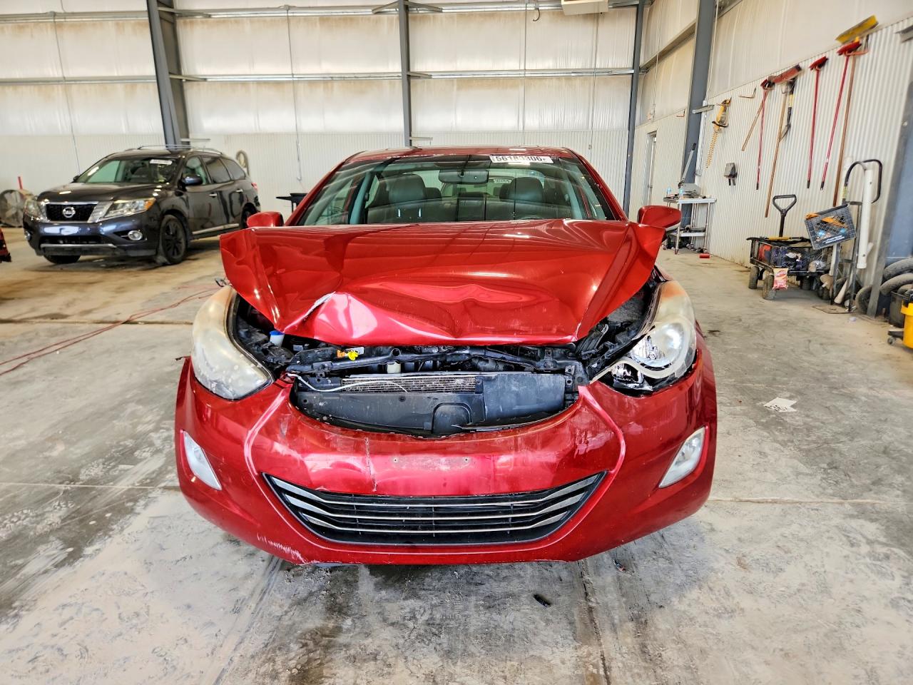 2012 Hyundai Elantra Limited Burgundy vin: KMHDH4AE7CU308884