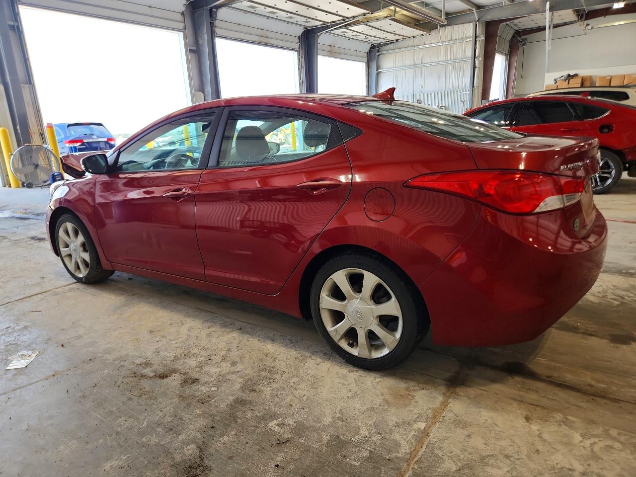 2012 Hyundai Elantra Limited Burgundy vin: KMHDH4AE7CU308884