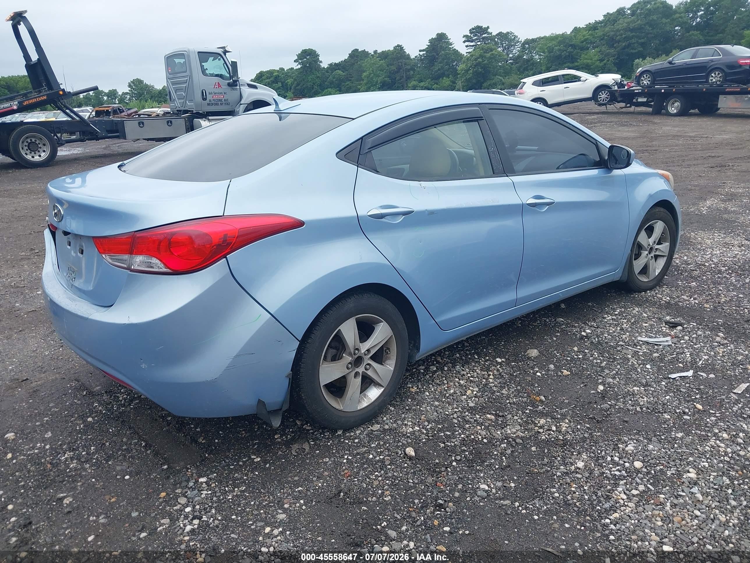 2012 Hyundai Elantra Gls (ulsan Plant) Blue vin: KMHDH4AE7CU310893