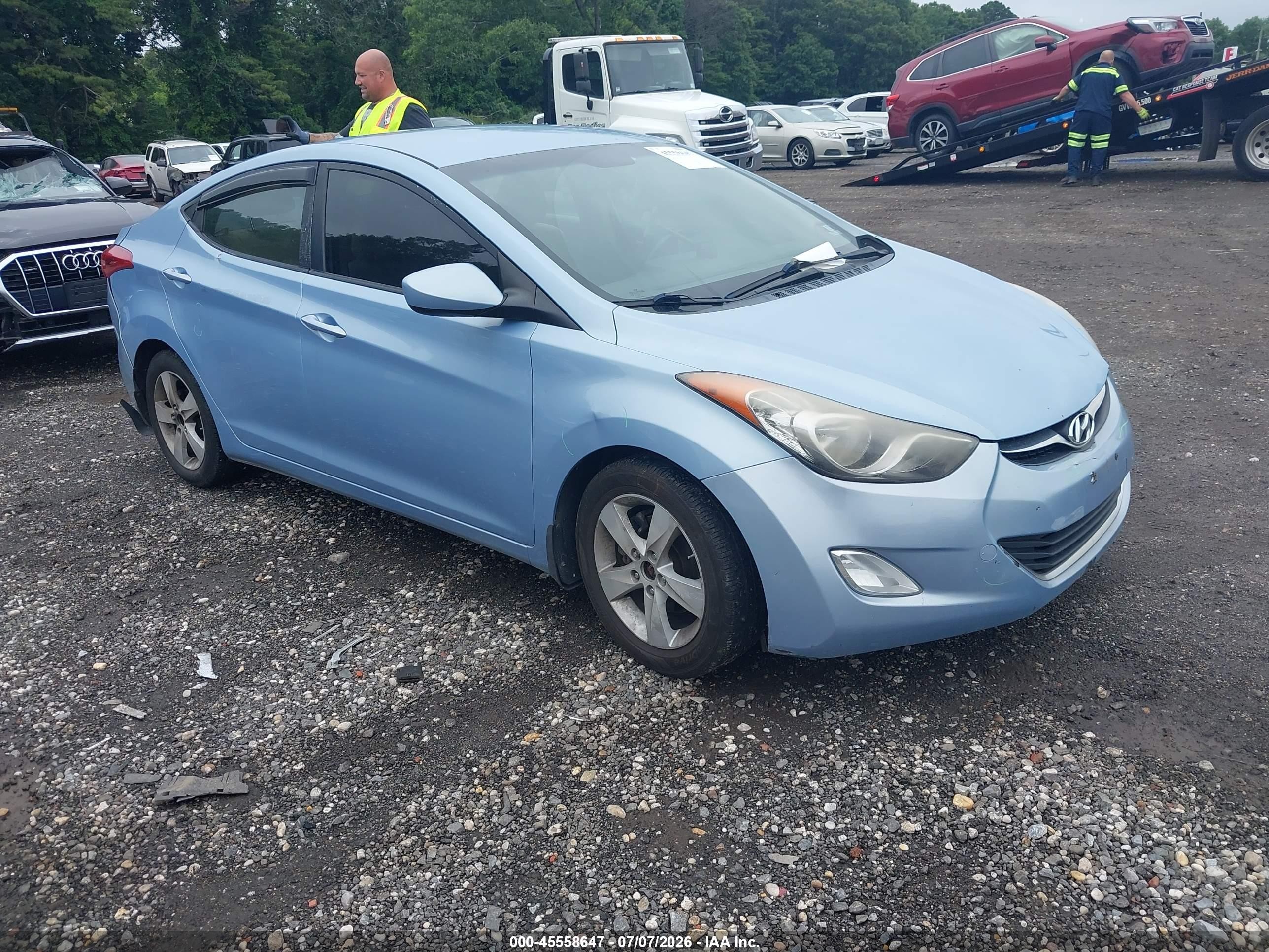 2012 Hyundai Elantra Gls (ulsan Plant) Blue vin: KMHDH4AE7CU310893