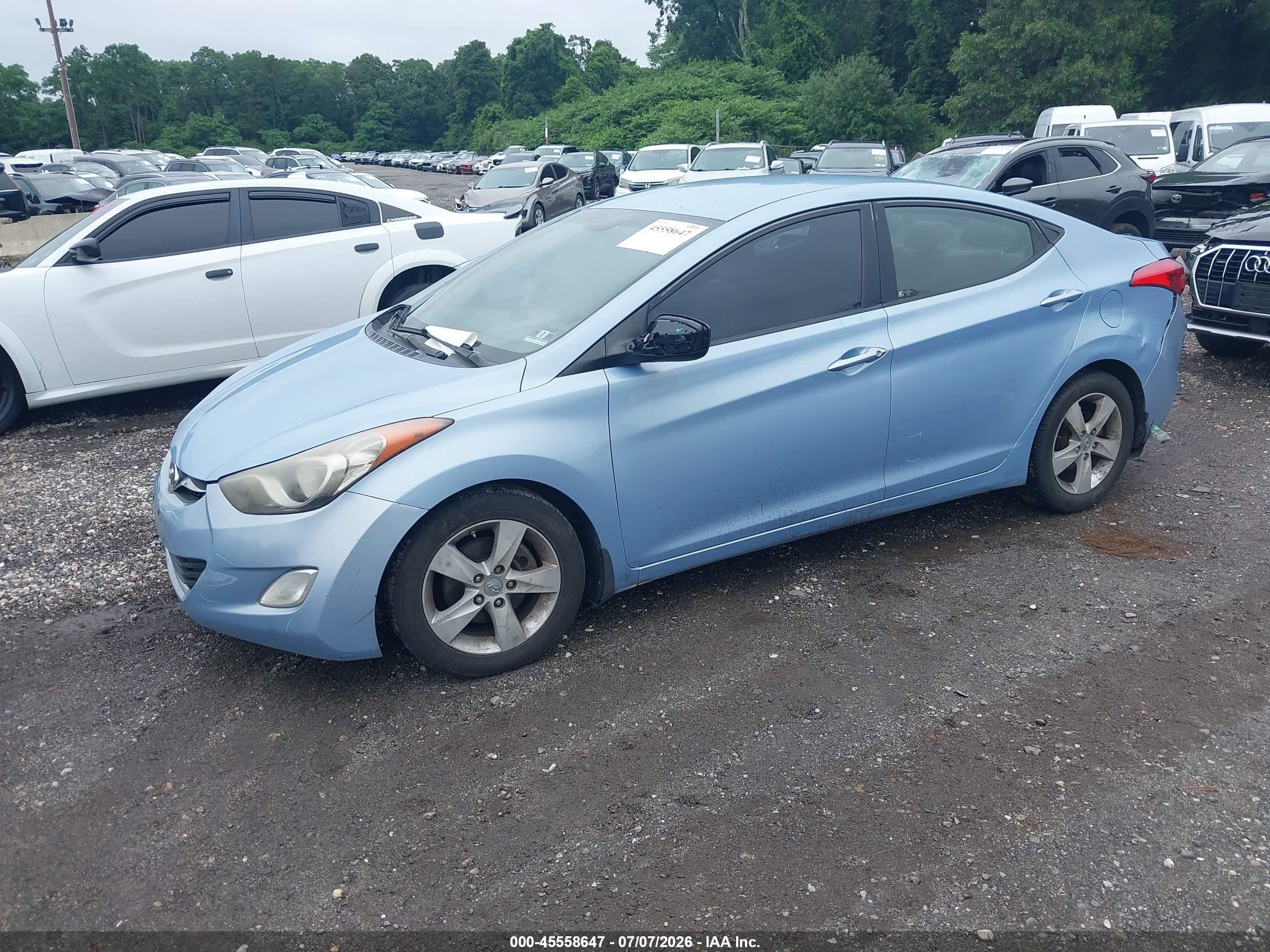 2012 Hyundai Elantra Gls (ulsan Plant) Blue vin: KMHDH4AE7CU310893