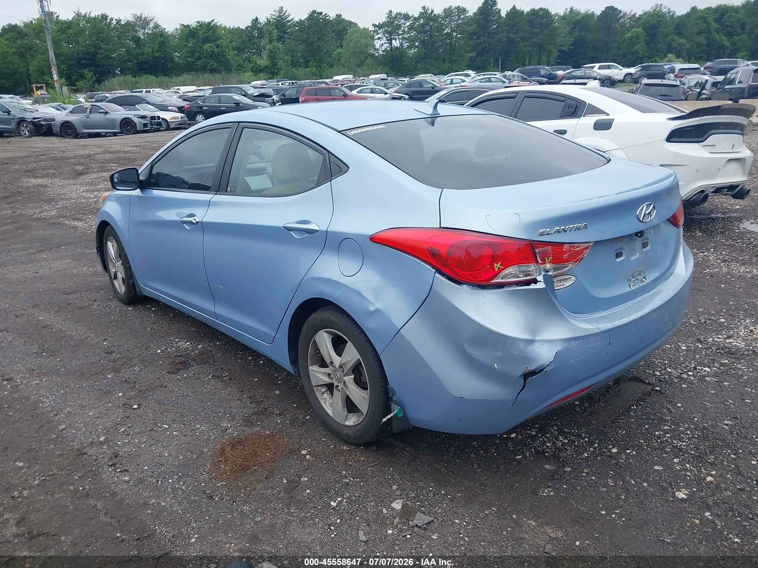 2012 Hyundai Elantra Gls (ulsan Plant) Blue vin: KMHDH4AE7CU310893