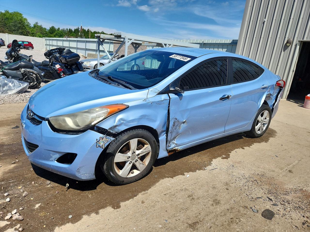 2012 Hyundai Elantra Gls/limited Blue vin: KMHDH4AE7CU322882