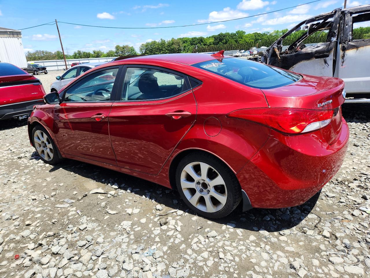 2012 Hyundai Elantra Limited Red vin: KMHDH4AE7CU324373