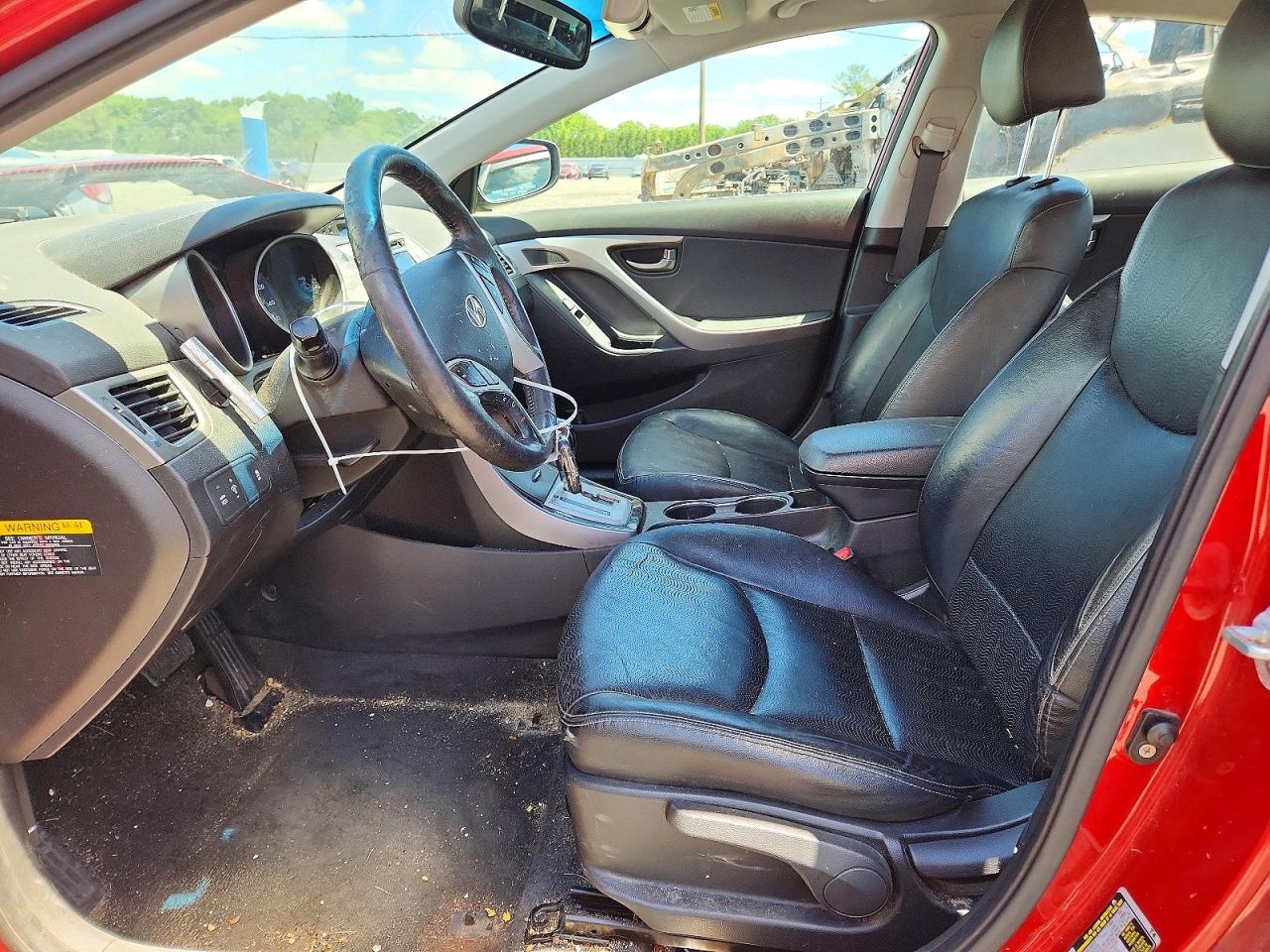 2012 Hyundai Elantra Limited Red vin: KMHDH4AE7CU324373