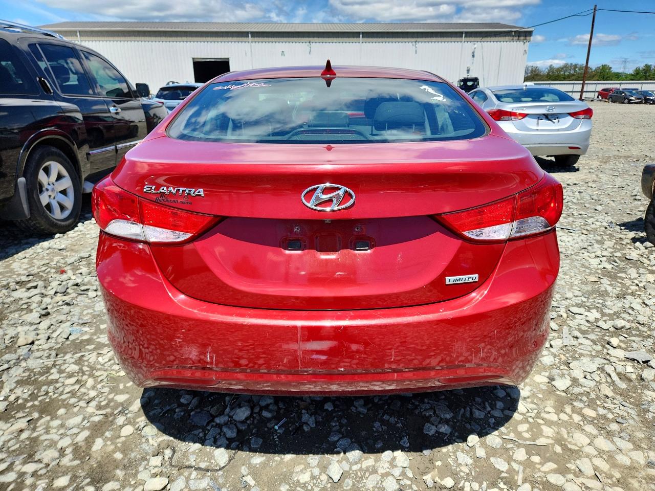 2012 Hyundai Elantra Limited Red vin: KMHDH4AE7CU324373