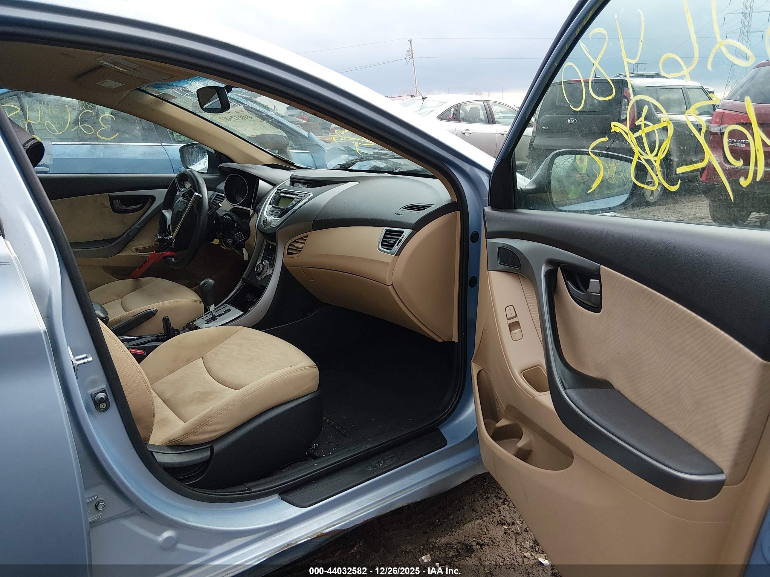 2012 Hyundai Elantra Gls (ulsan Plant) Light Blue vin: KMHDH4AE7CU326480