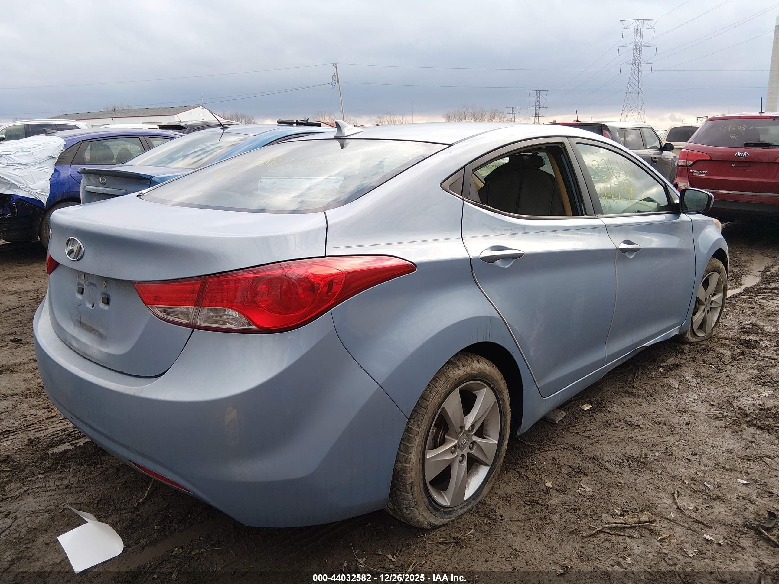 2012 Hyundai Elantra Gls (ulsan Plant) Light Blue vin: KMHDH4AE7CU326480