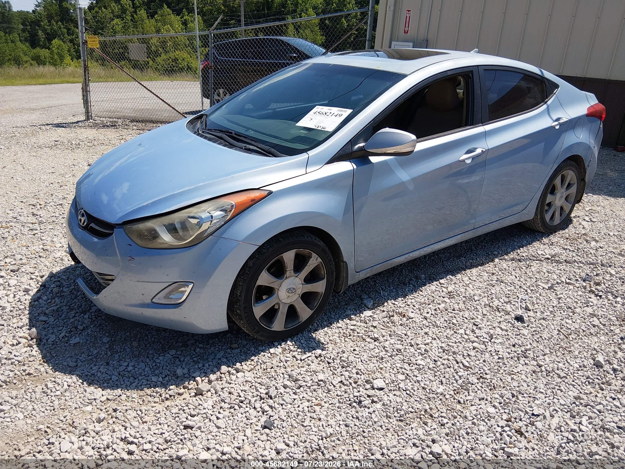 2012 Hyundai Elantra Limited (ulsan Plant) Blue vin: KMHDH4AE7CU333865