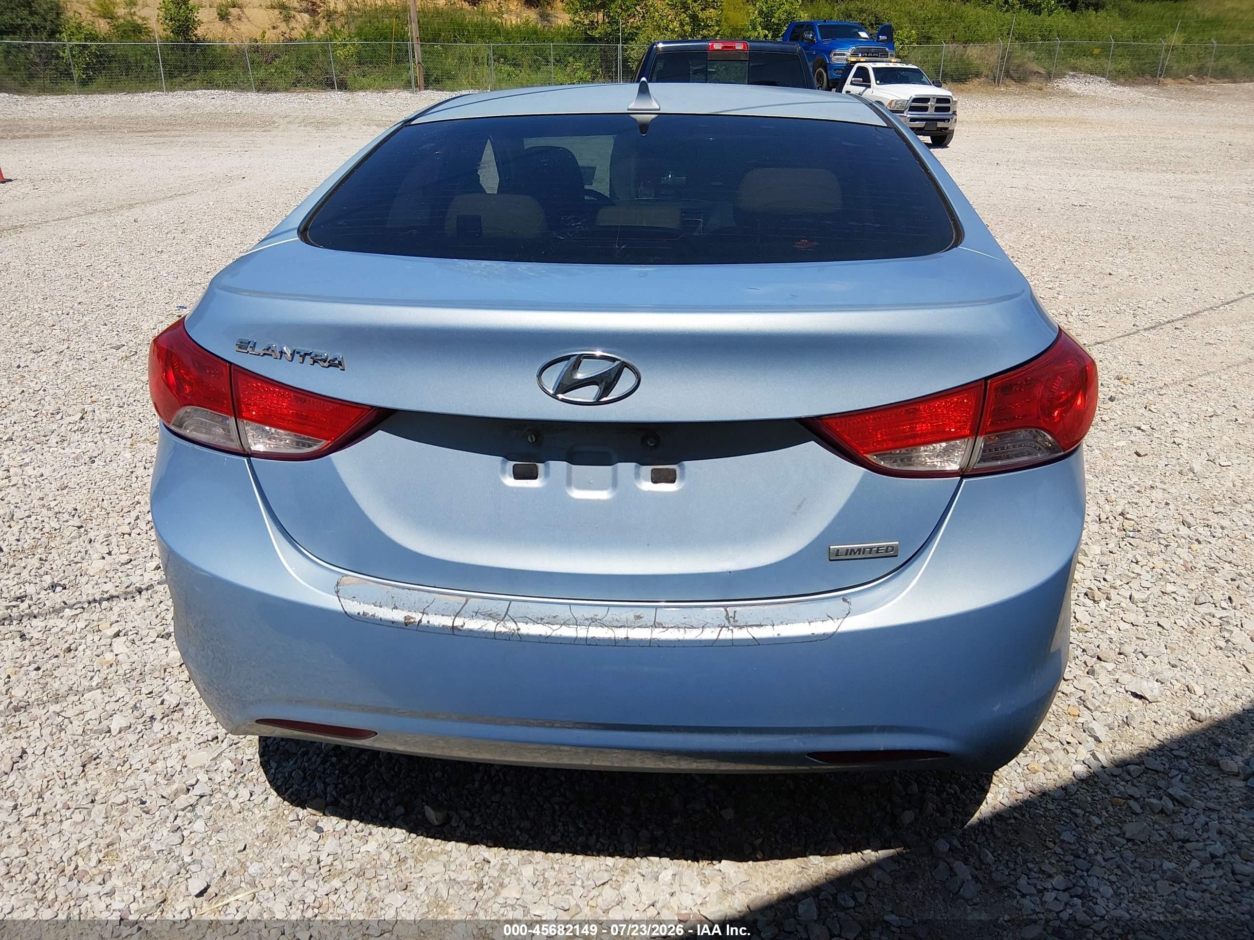 2012 Hyundai Elantra Limited (ulsan Plant) Blue vin: KMHDH4AE7CU333865