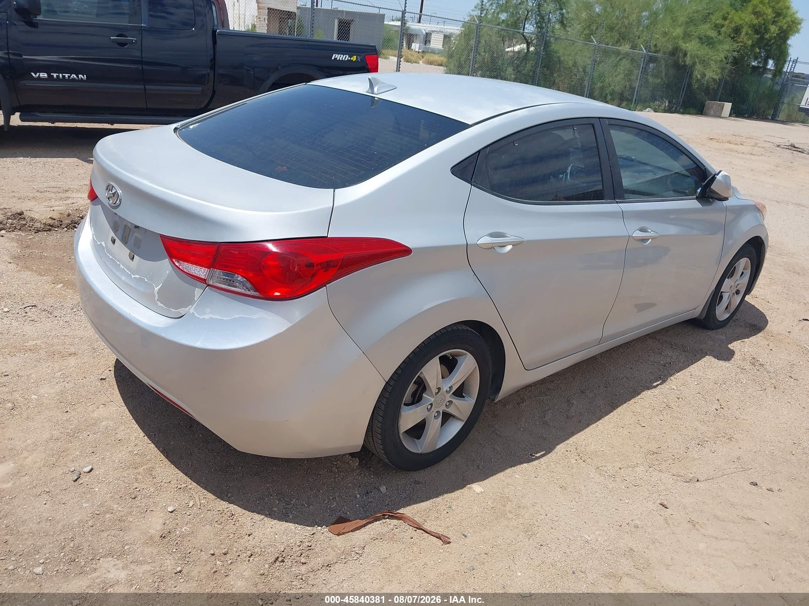 2012 Hyundai Elantra Gls (ulsan Plant) Silver vin: KMHDH4AE7CU341335