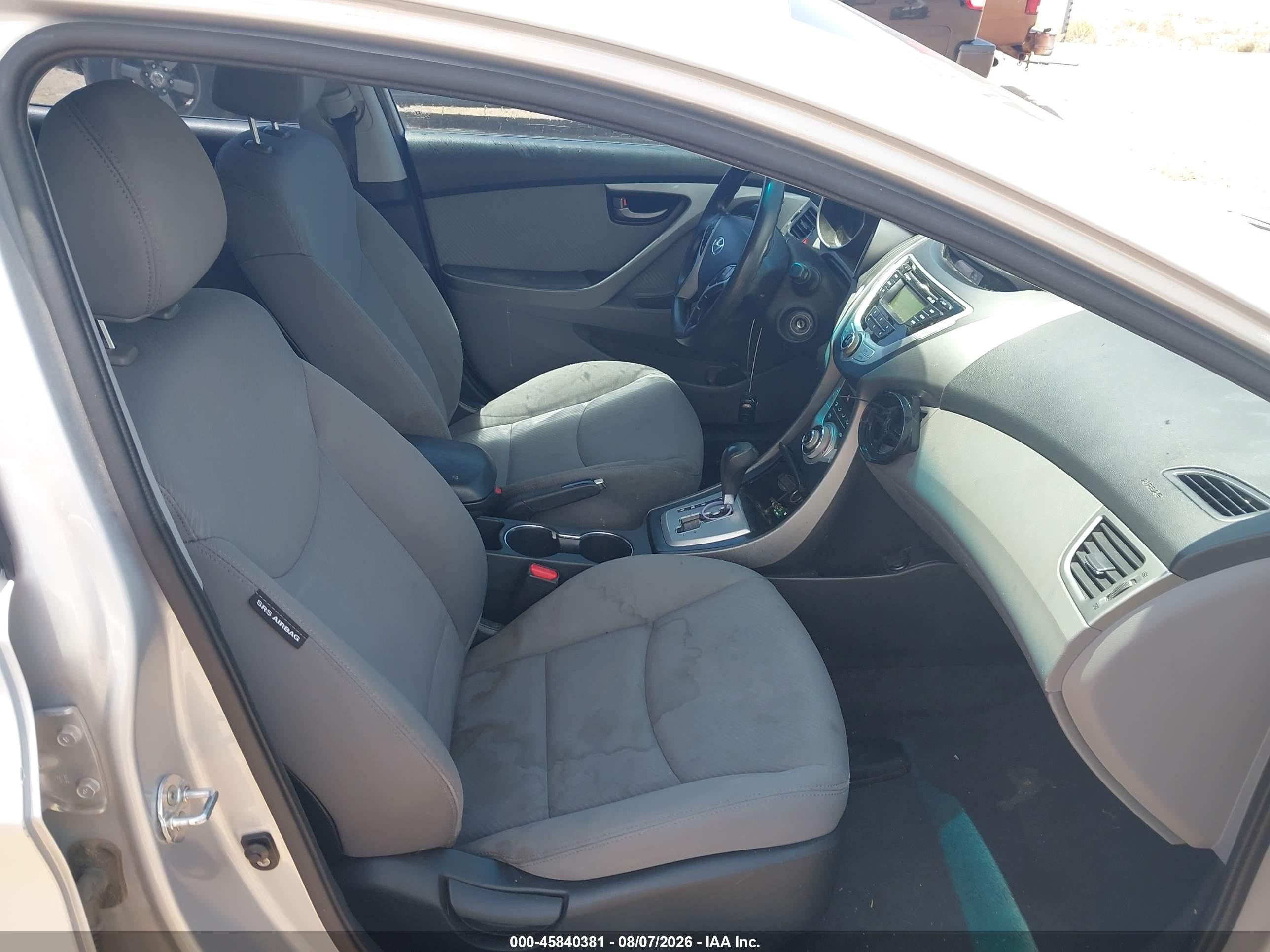 2012 Hyundai Elantra Gls (ulsan Plant) Silver vin: KMHDH4AE7CU341335