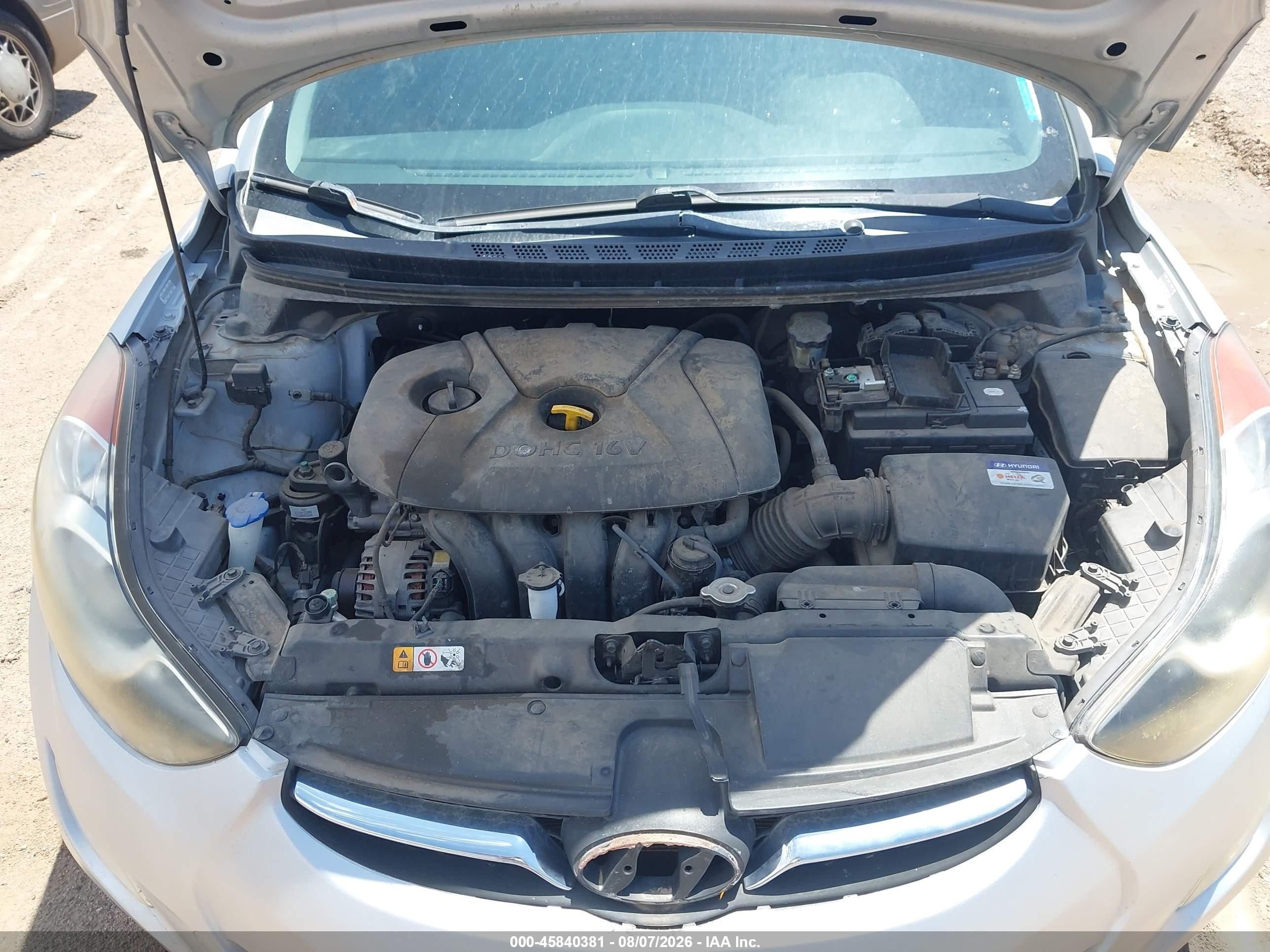 2012 Hyundai Elantra Gls (ulsan Plant) Silver vin: KMHDH4AE7CU341335
