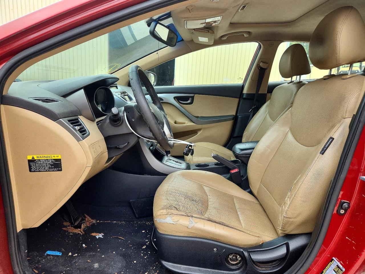 2012 Hyundai Elantra Limited Red vin: KMHDH4AE7CU342601