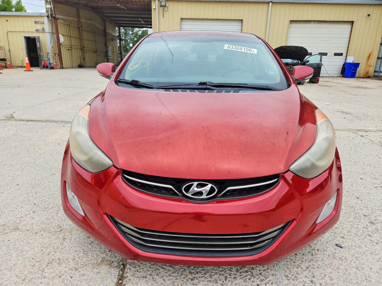 2012 Hyundai Elantra Limited Red vin: KMHDH4AE7CU342601