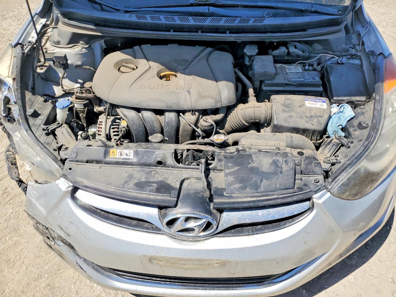 2012 Hyundai Elantra Gl Silver vin: KMHDH4AE7CU349435