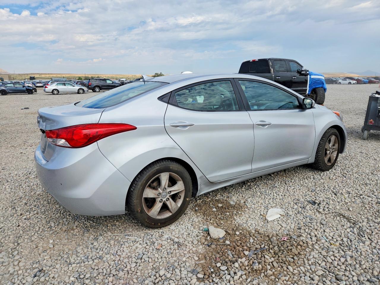 2012 Hyundai Elantra Gls Silver vin: KMHDH4AE7CU349631