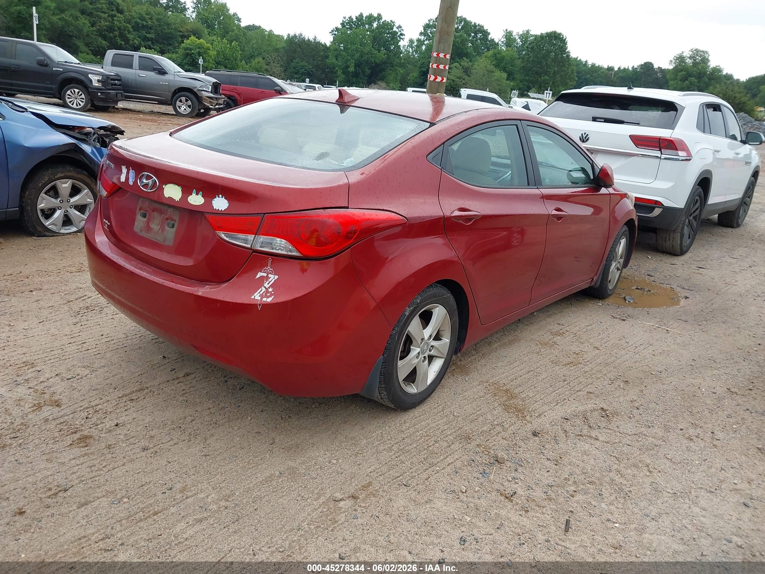 2012 Hyundai Elantra Gls (ulsan Plant) Red vin: KMHDH4AE7CU355980