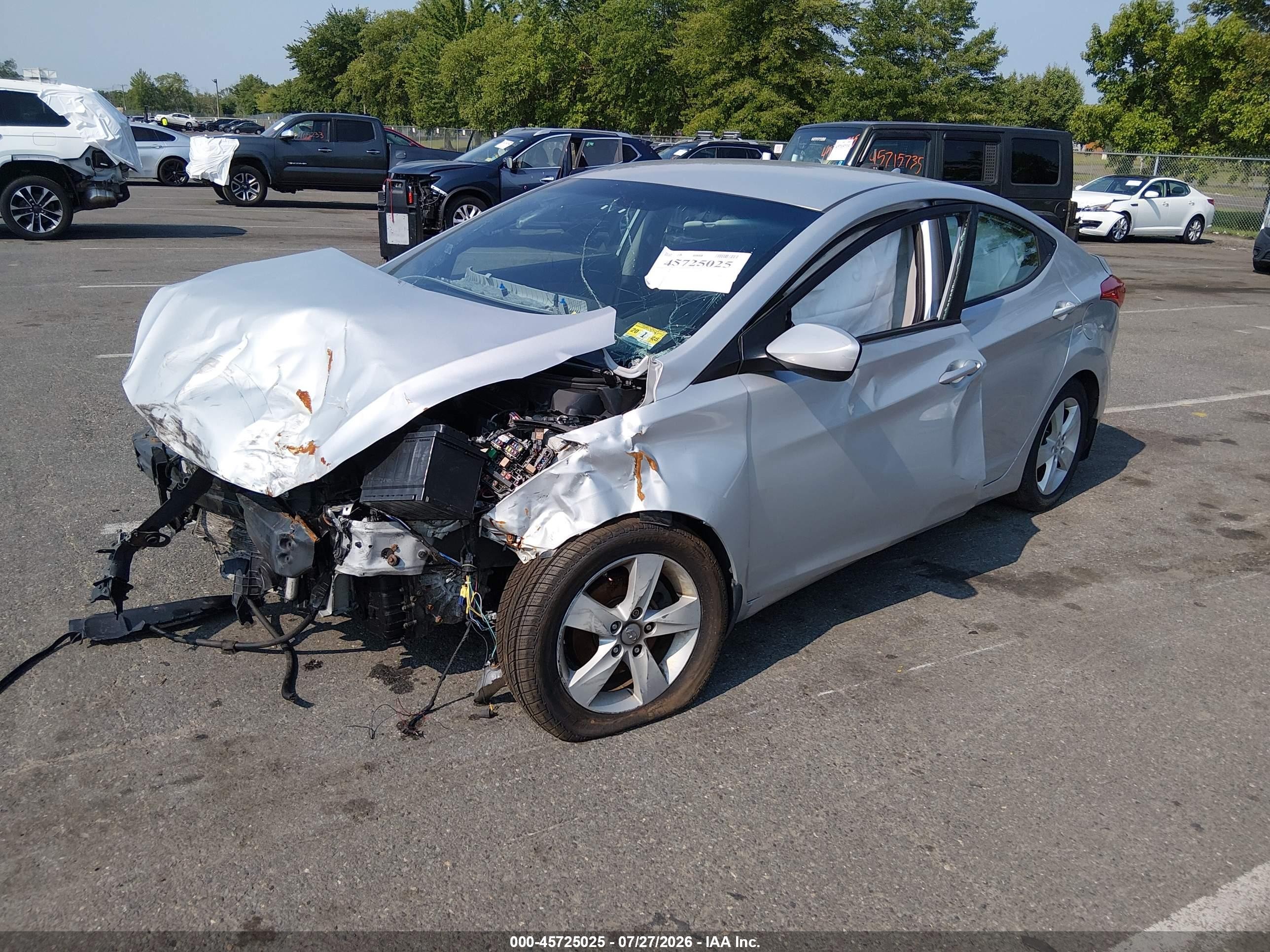 2012 Hyundai Elantra Gls (ulsan Plant) Silver vin: KMHDH4AE7CU356630