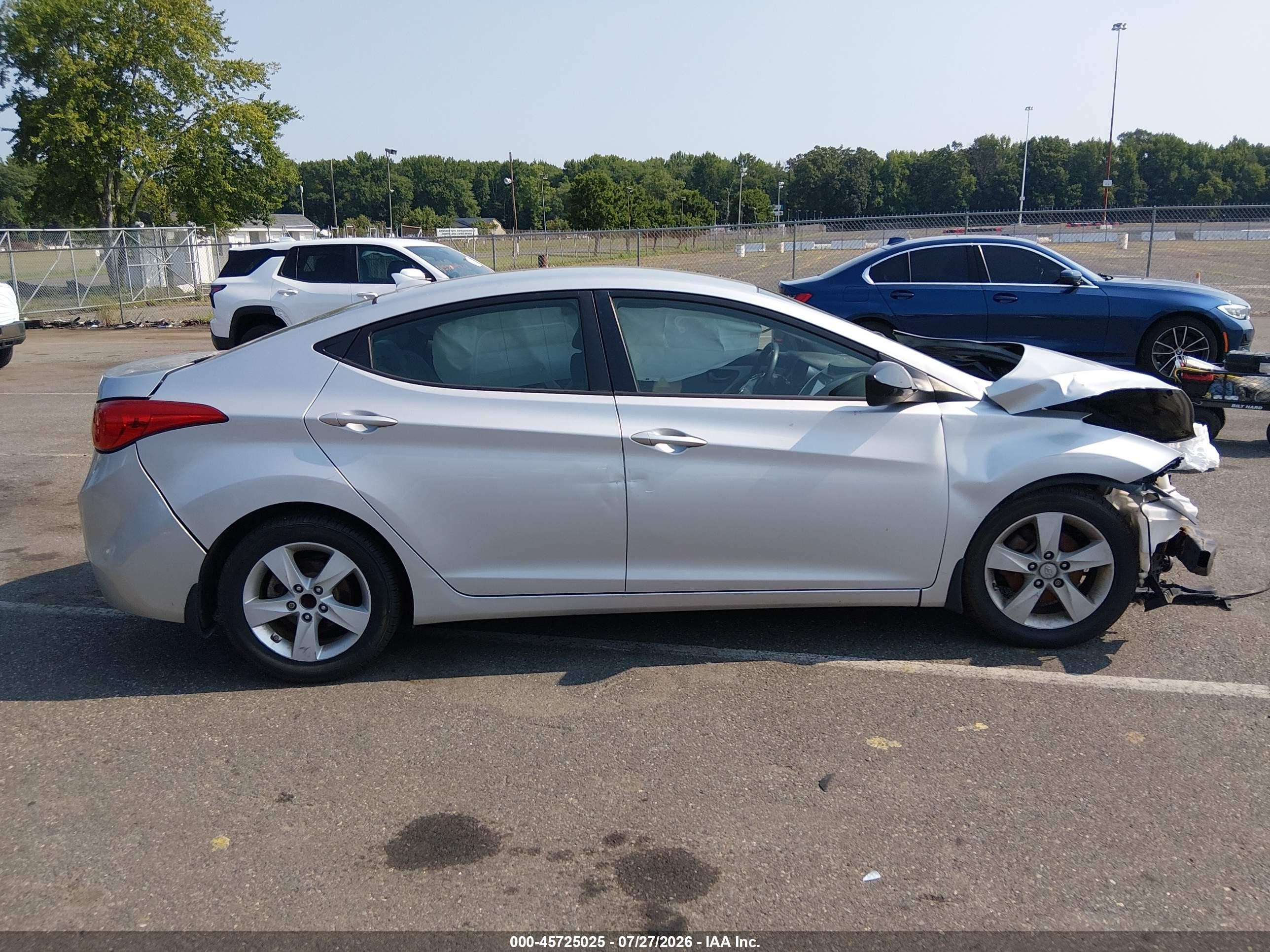 2012 Hyundai Elantra Gls (ulsan Plant) Silver vin: KMHDH4AE7CU356630