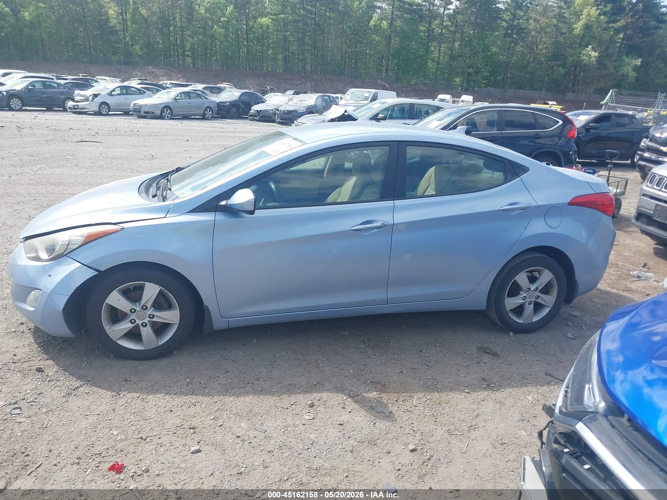 2012 Hyundai Elantra Gls (ulsan Plant) Light Blue vin: KMHDH4AE7CU412193
