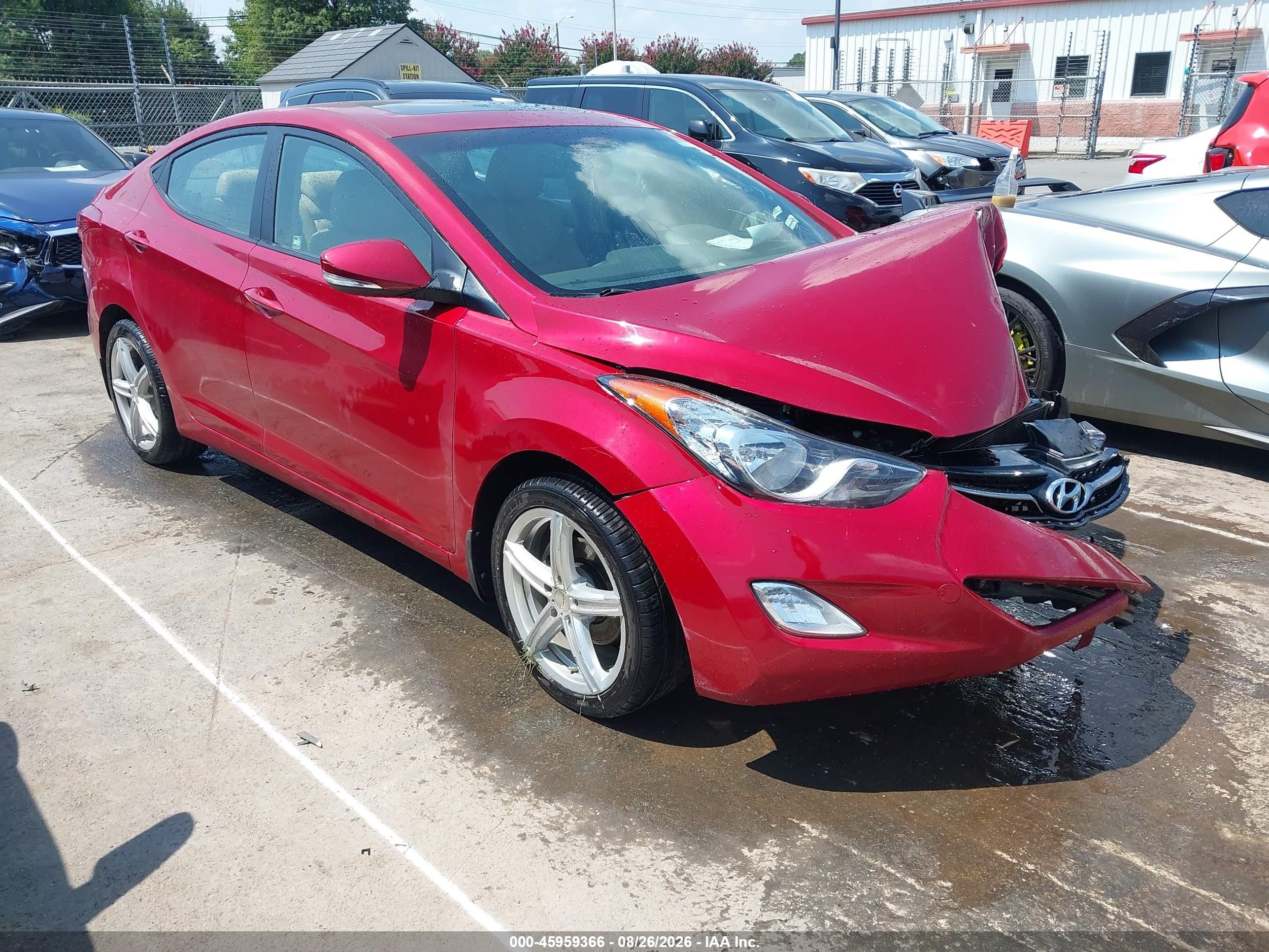 2012 Hyundai Elantra Limited (ulsan Plant) Burgundy vin: KMHDH4AE7CU441872
