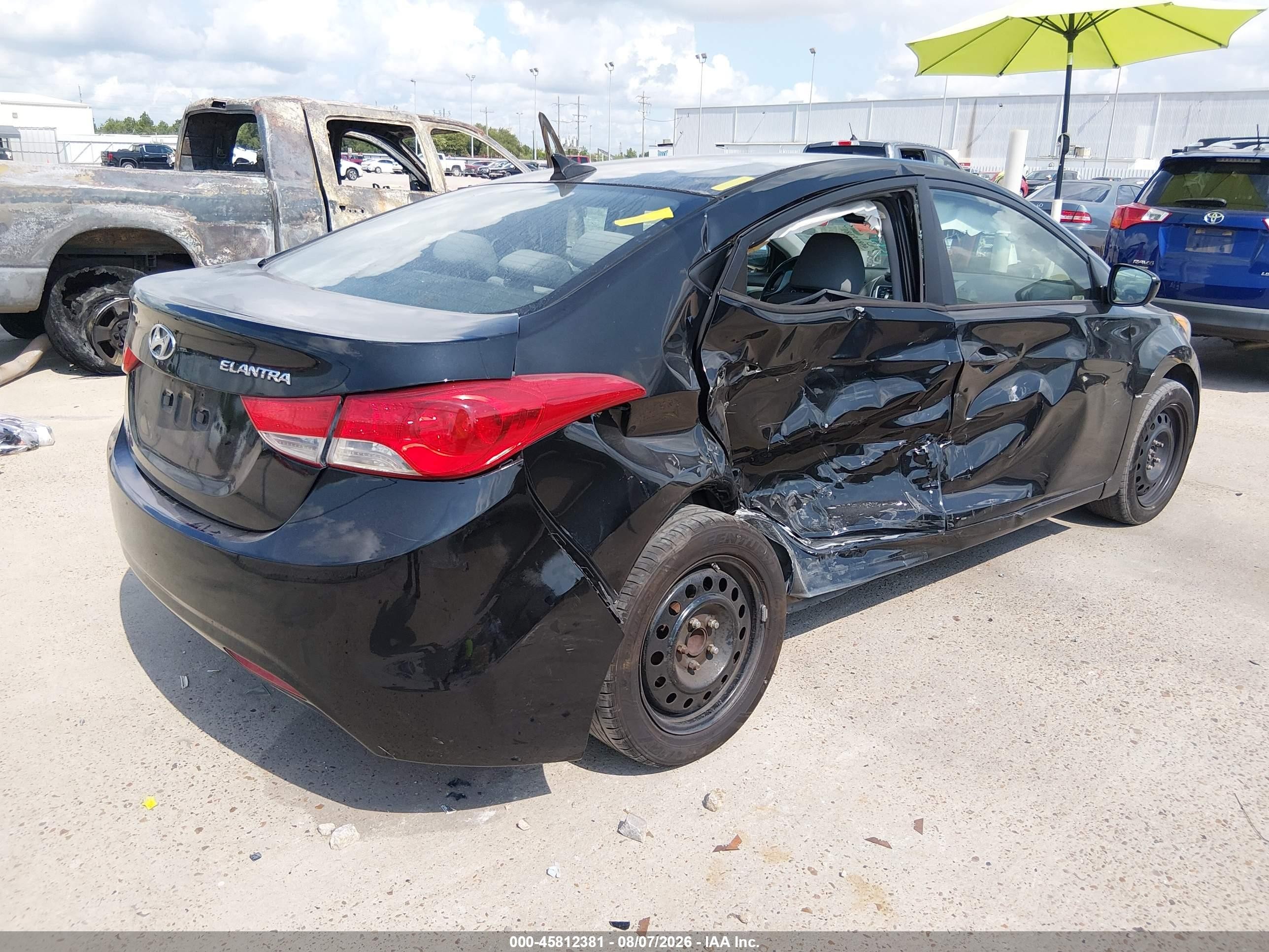 2012 Hyundai Elantra Gls (ulsan Plant) Black vin: KMHDH4AE7CU448238