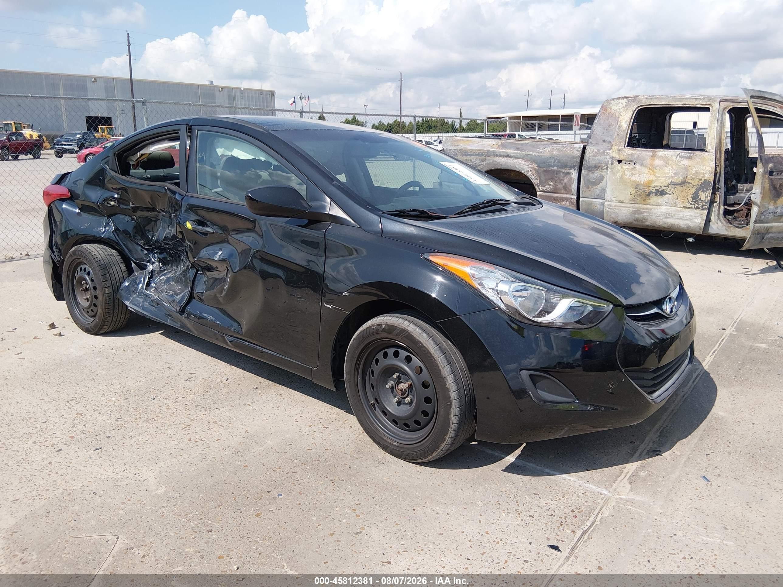 2012 Hyundai Elantra Gls (ulsan Plant) Black vin: KMHDH4AE7CU448238