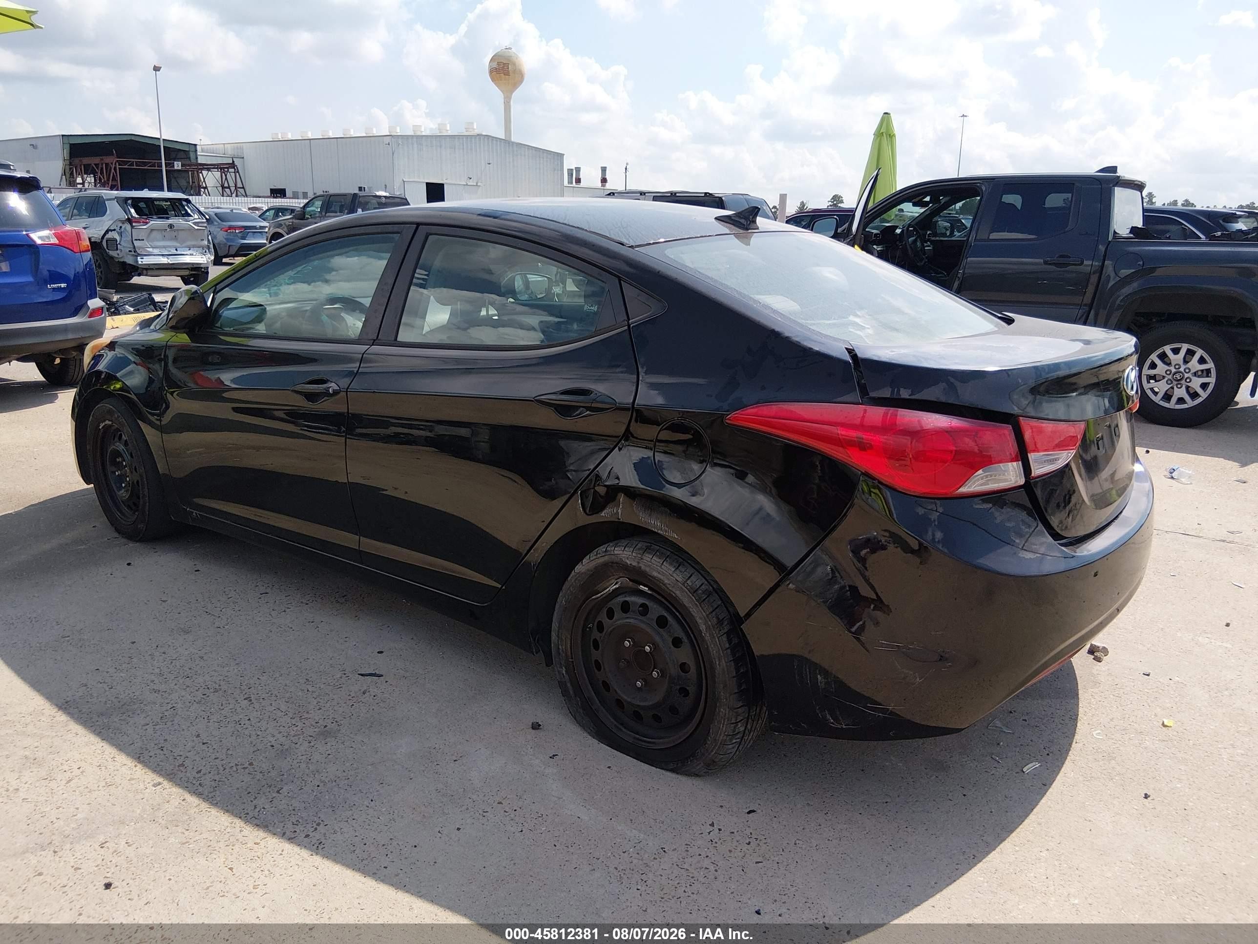 2012 Hyundai Elantra Gls (ulsan Plant) Black vin: KMHDH4AE7CU448238