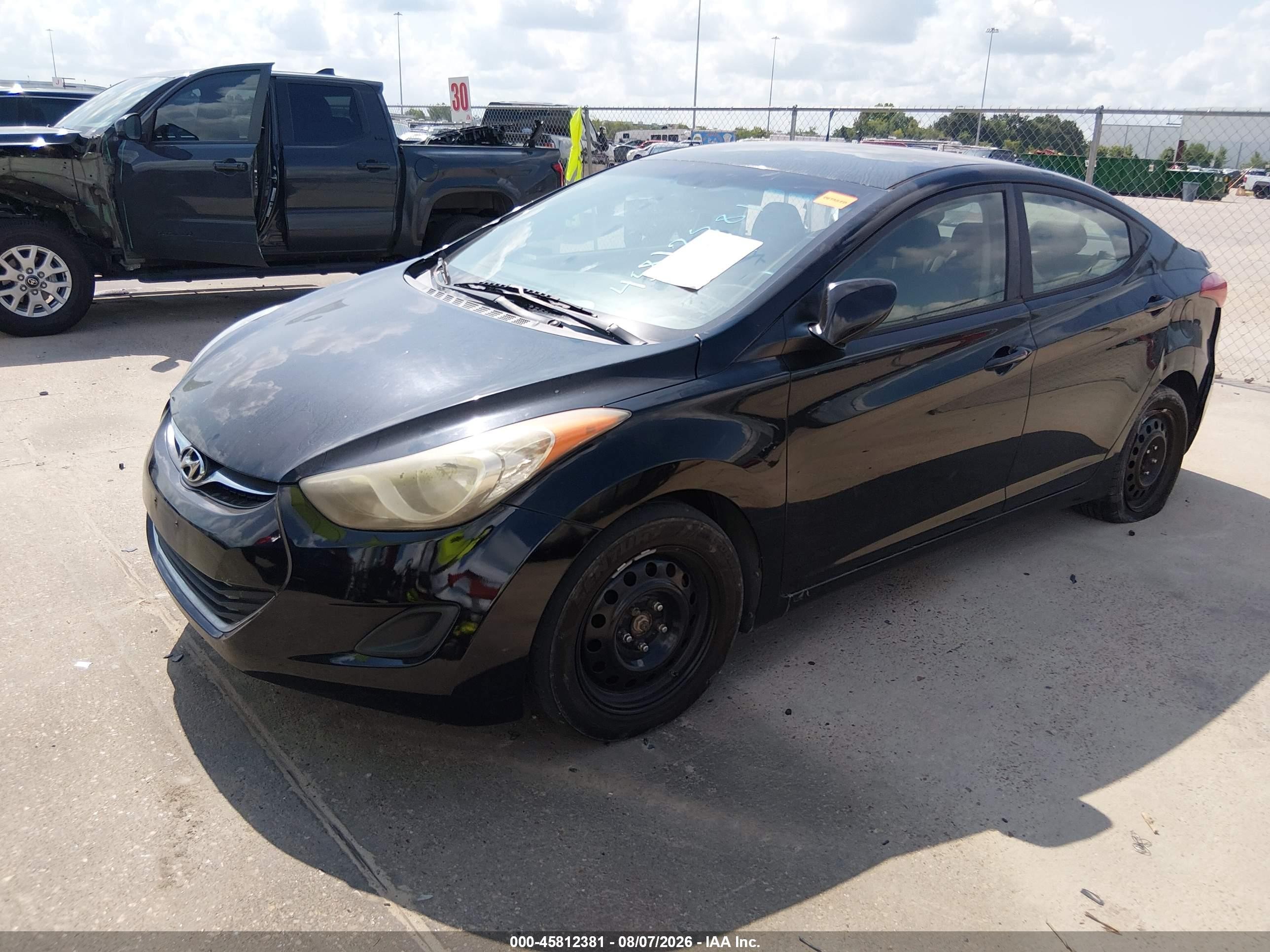 2012 Hyundai Elantra Gls (ulsan Plant) Black vin: KMHDH4AE7CU448238