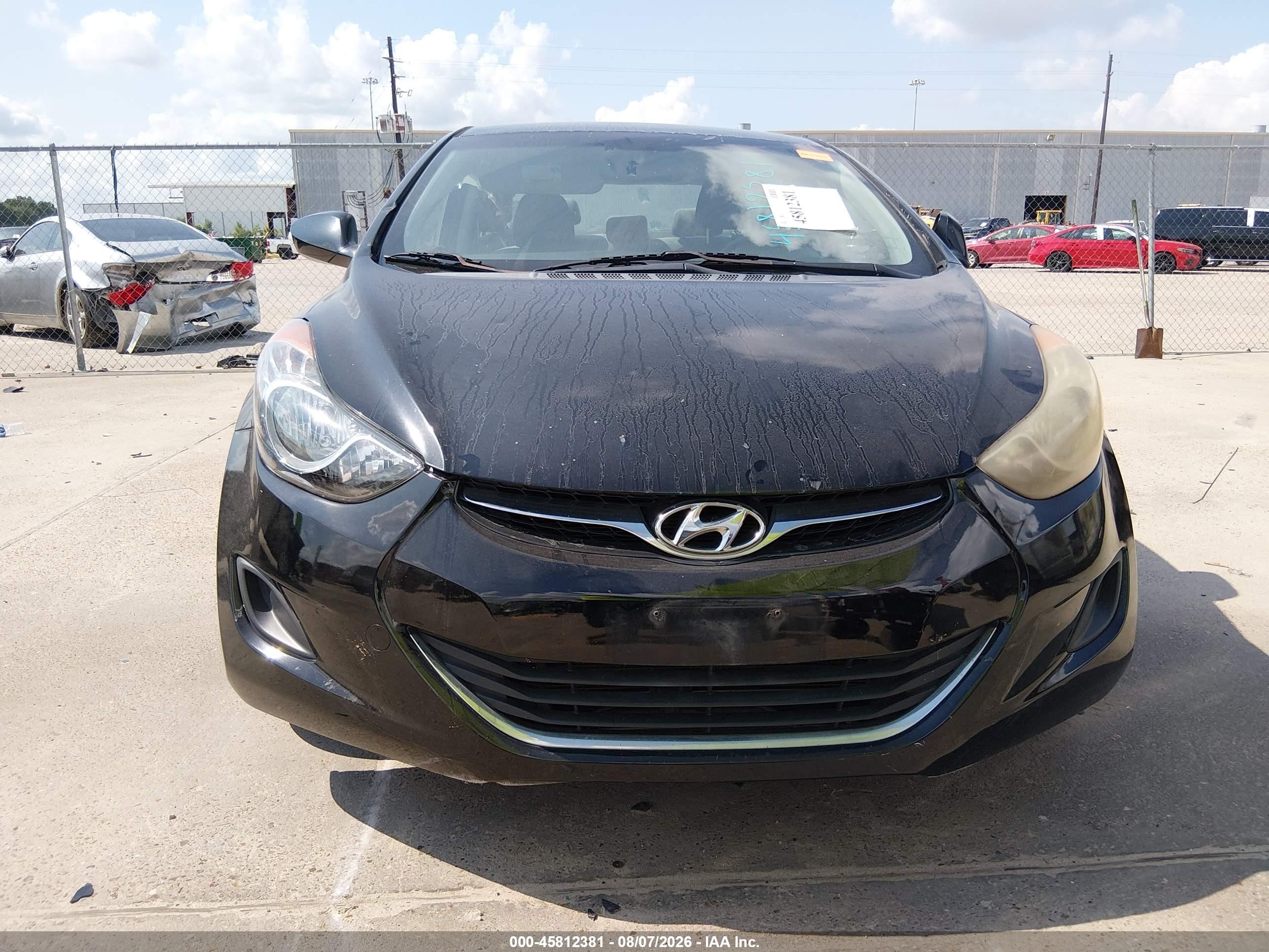 2012 Hyundai Elantra Gls (ulsan Plant) Black vin: KMHDH4AE7CU448238
