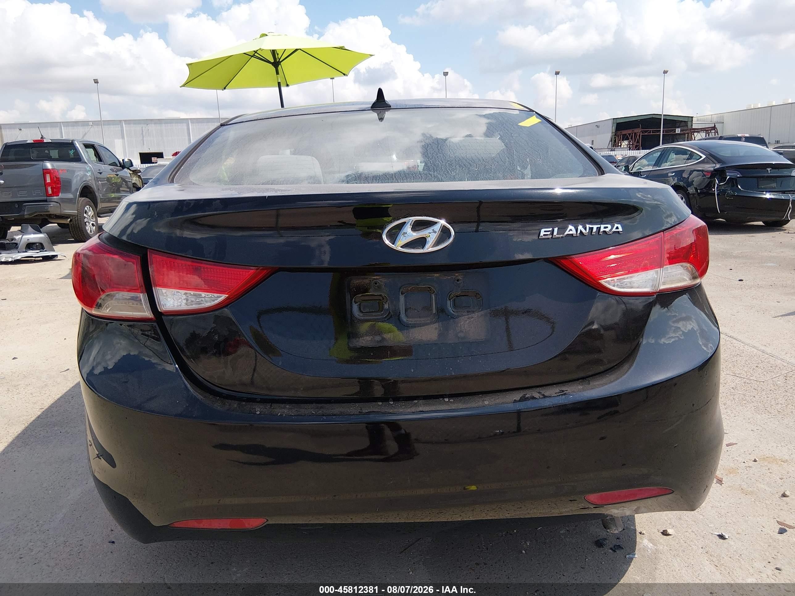 2012 Hyundai Elantra Gls (ulsan Plant) Black vin: KMHDH4AE7CU448238