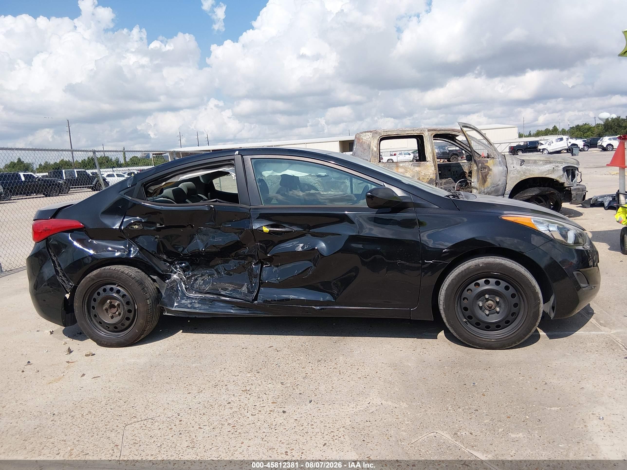 2012 Hyundai Elantra Gls (ulsan Plant) Black vin: KMHDH4AE7CU448238
